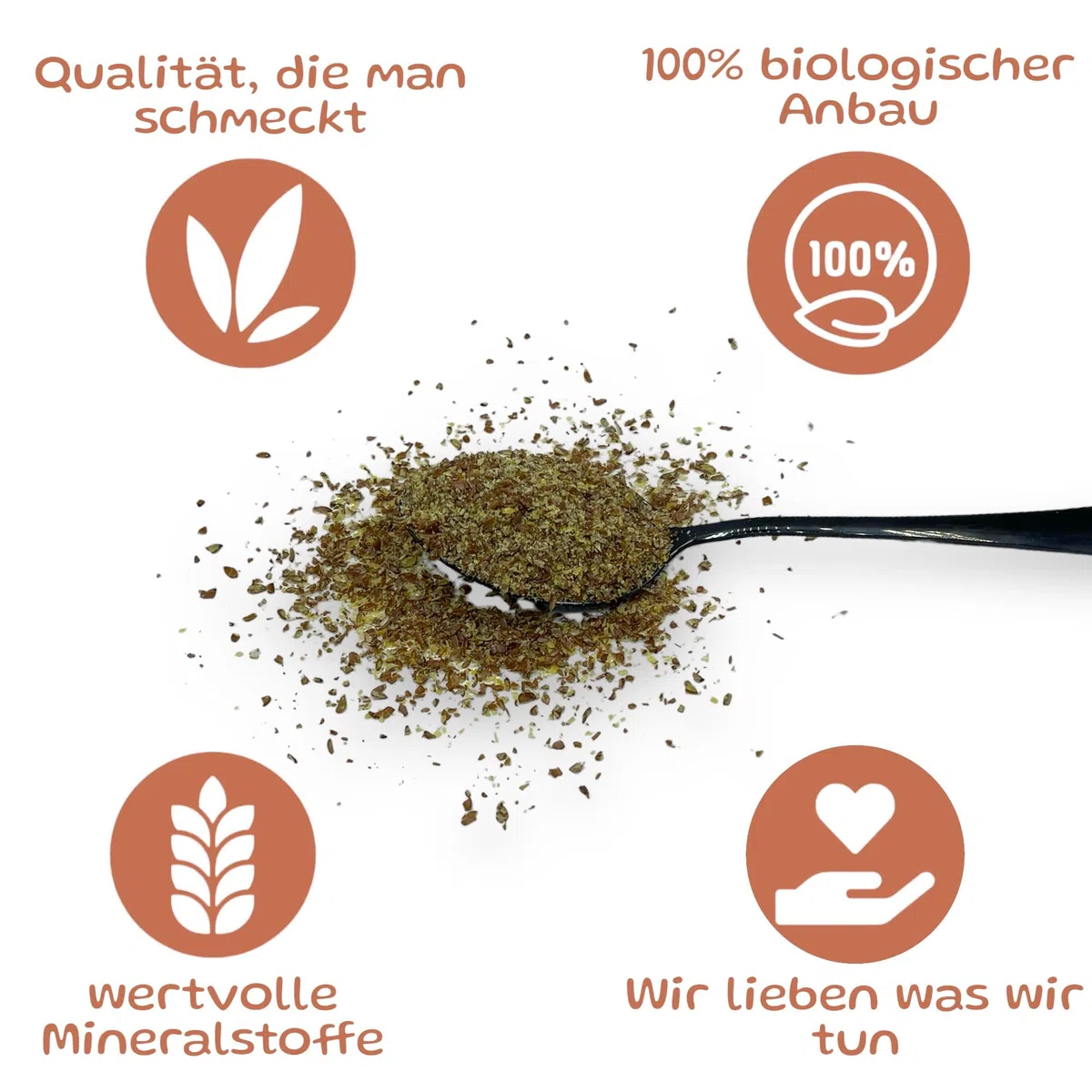 2 kg di semi di lino biologici, semi di lino, in confezione risparmio da 2 kg