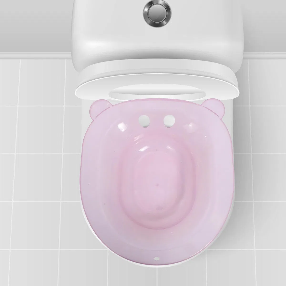Bacinella per Seduta Personale Donna Post Parto in Pp Resistente e Sicura, Colore Rosa, per Postpartum e Utilizzo su Wc Domestico