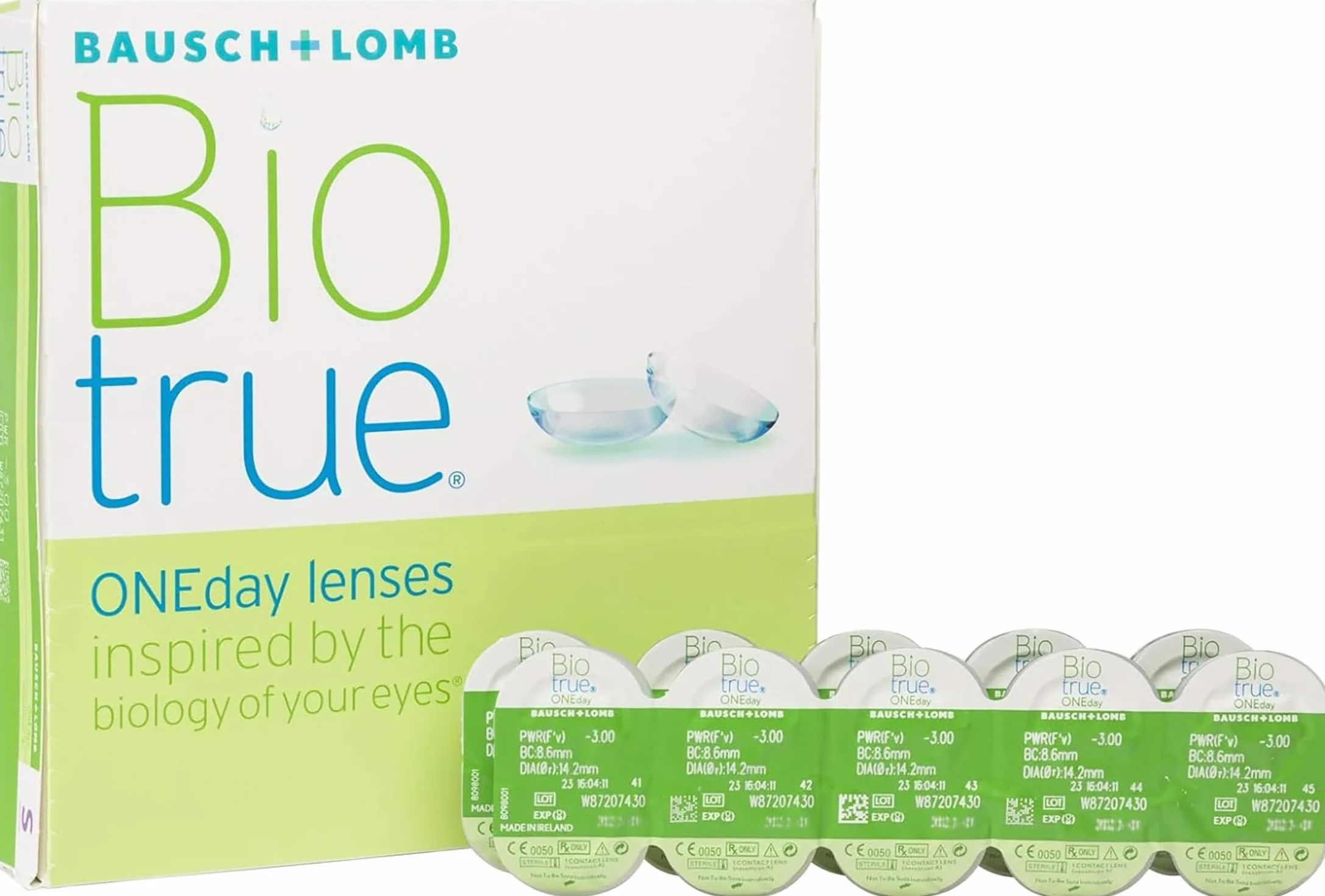 Biotrue ONEday Lenti a Contatto Giornaliere Correttive, 90 Lenti, BC 8.6 mm, DIA 14.2 mm, 6.0 Diopt