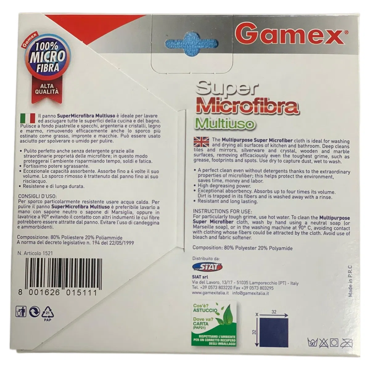 Quasar Pulito Stellare Detergente Per Vetri 3 Pezzi X 650 Ml + Gamex Panno In Microfibra