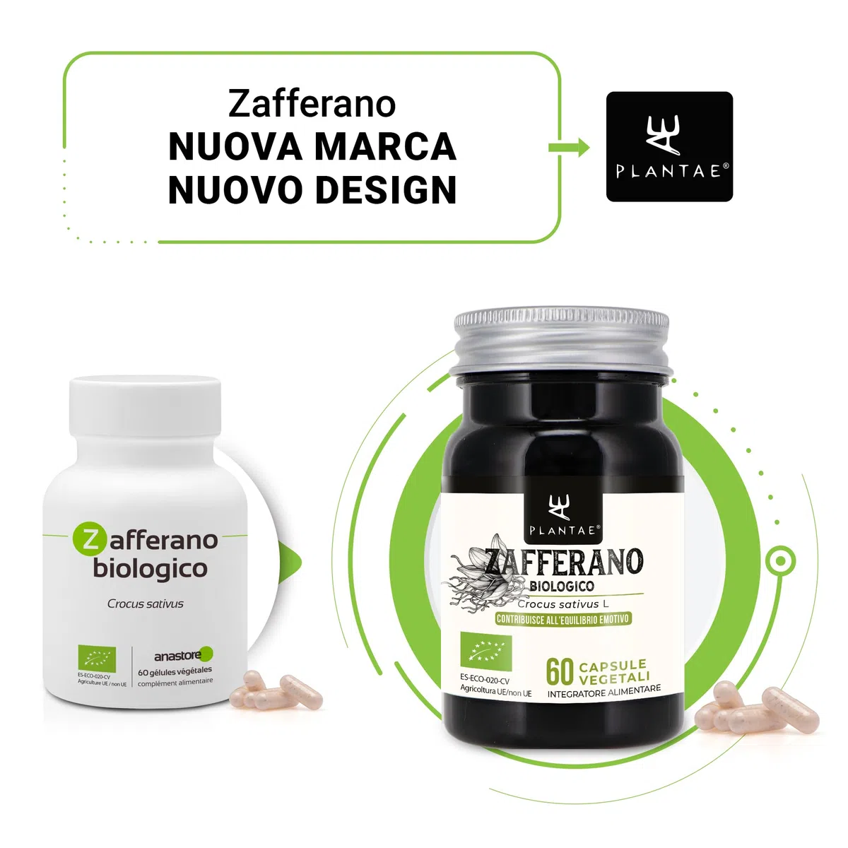 ZAFFERANO BIO * L'Oro Rosso * Della provincia di Teruel (Spagna) * Contribuisce all'equilibrio emotivo * 60capsule / 15mg*