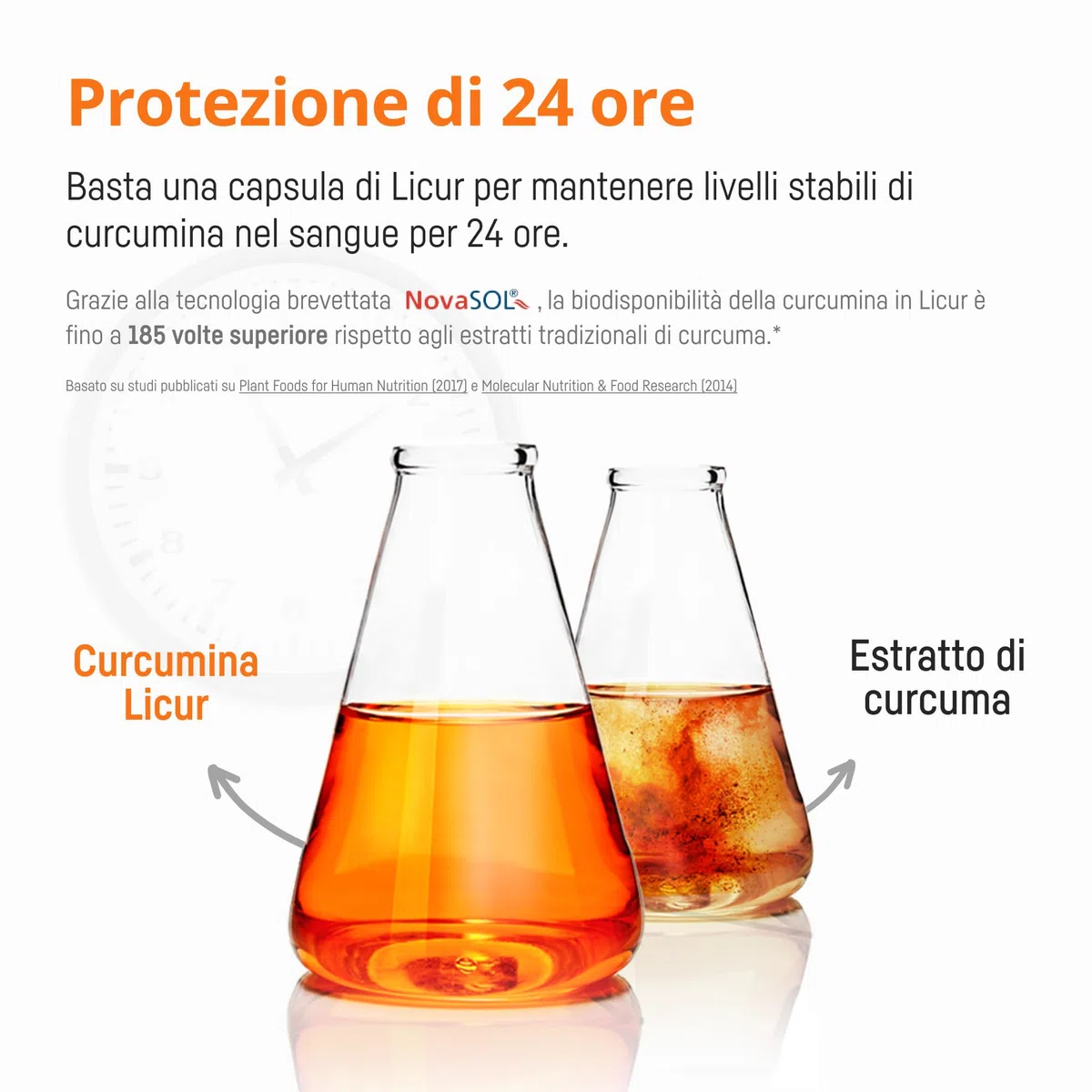 Curcuma capsule alta concentrazione - 185x biodisponibilità, curcumina micellare NovaSOL, senza piperina e senza vitamina D, vegana (30 capsule)