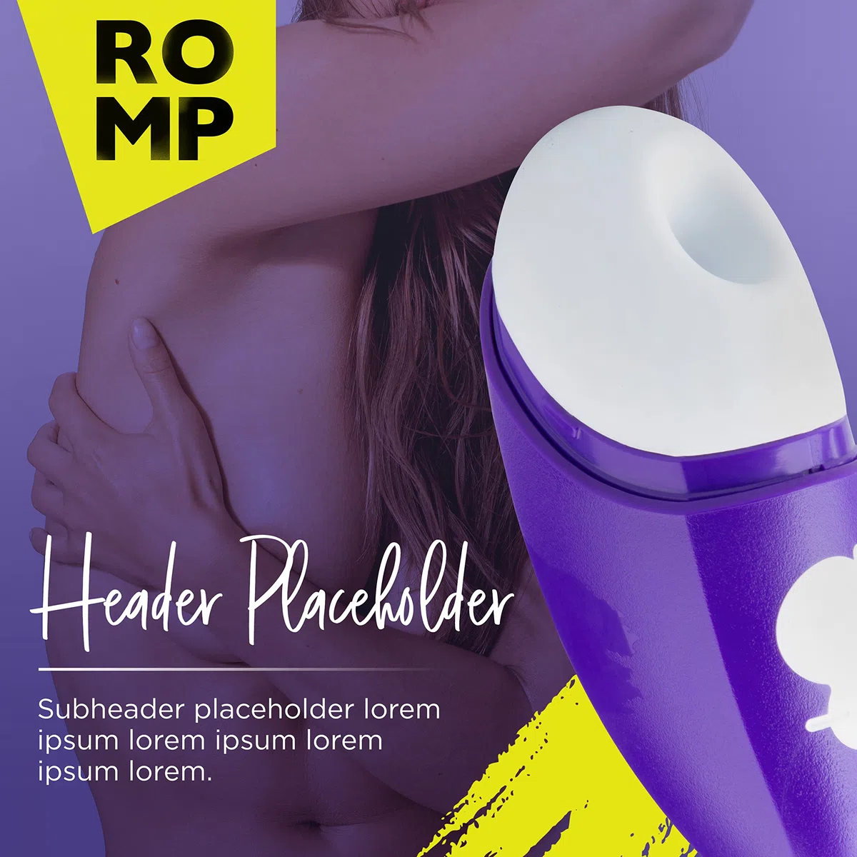 ROMP Free Stimolatore clitorideo senza contatto potente vibratore con guscio protettivo per viaggiare, tecnologia Pleasure Air, 100% impermeabile