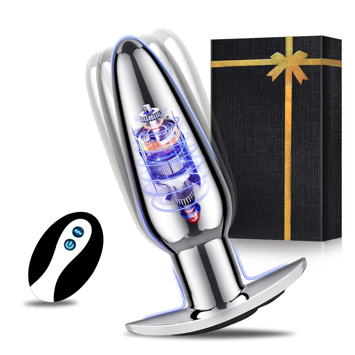 Vibratore Plug Anale-Dilatatore Donna Sexytoysys Uomo Coppia Vibratoreper Donna Professionale Wireless con Telecomando Sex Toys Vibratore per Uomo Vibratori (Metals)