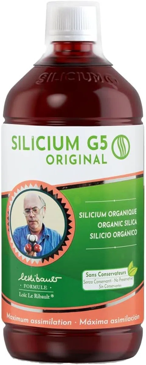 Silicium G5 ORIGINAL | Liquid Silicon bebible | Aumenta la produzione di collagene | Supplemento ideale per la pelle, capelli e unghie, muscoli, ossa e articolazioni