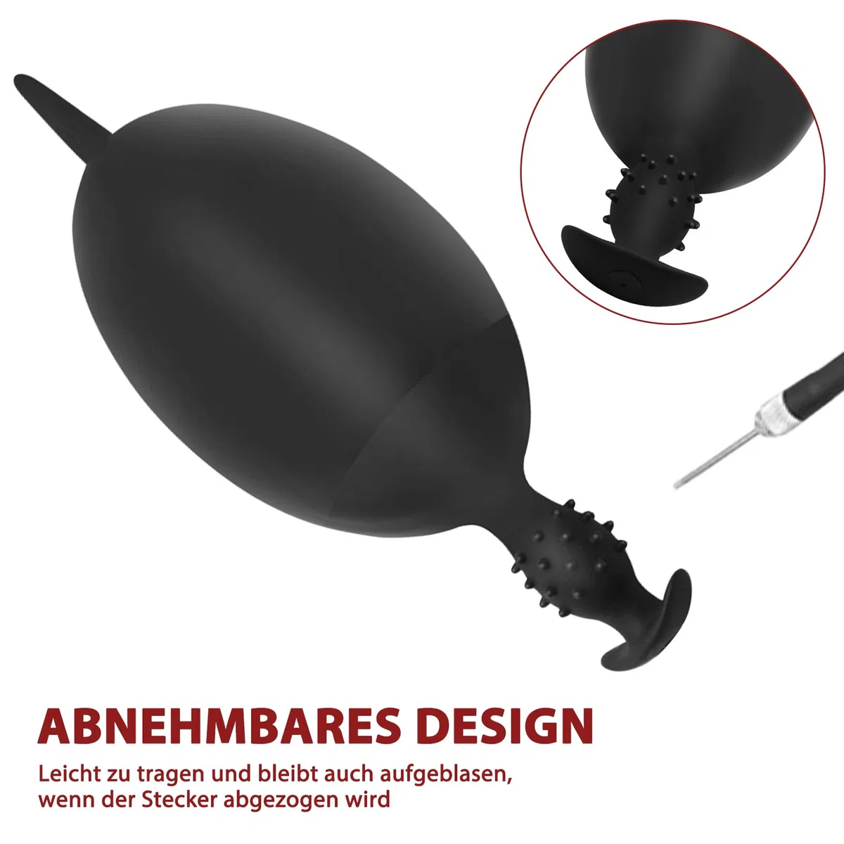 BDSMAGE Plug anale gonfiabile, Dildo Anal Plug in Donne Uomo, Analesex Plug Anale-Dilatatore, Anal Plug Coppie, Plug Anali Silicone, Sex Toys per coppie principianti professionali