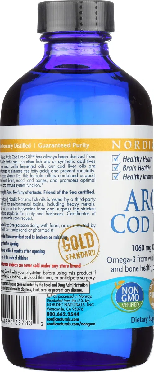 Nordic Naturals Arctic-D Cod Liver Oil, Lemon - 237 ml.