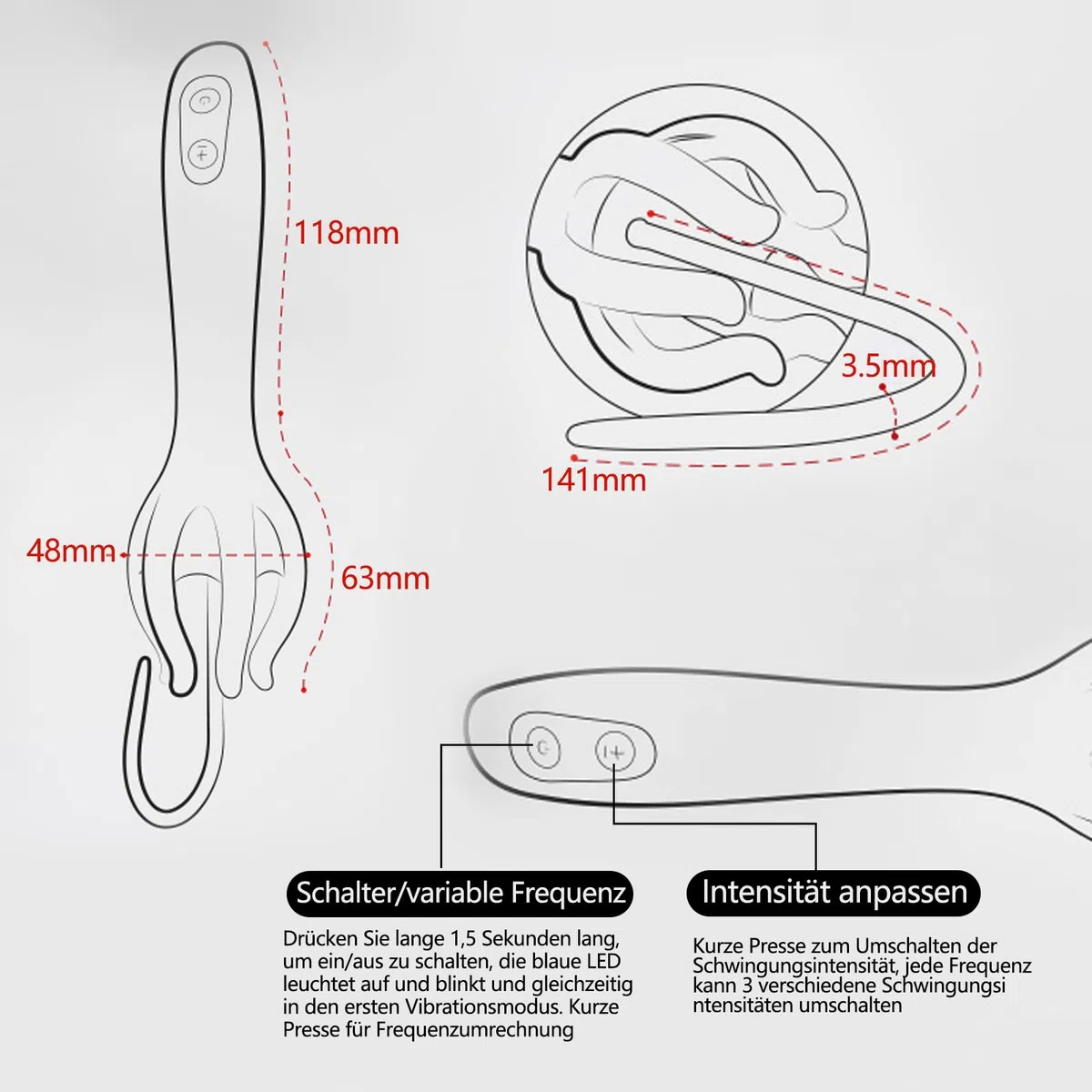 BDSMYEE Dilatatore uretrale Vibratore con 10 modalità di vibrazione, Masturbatore maschile Pene Plug, Sextoys Uomo Stimolatore, Uretrale pene plug, sonde uretrali dilatatore