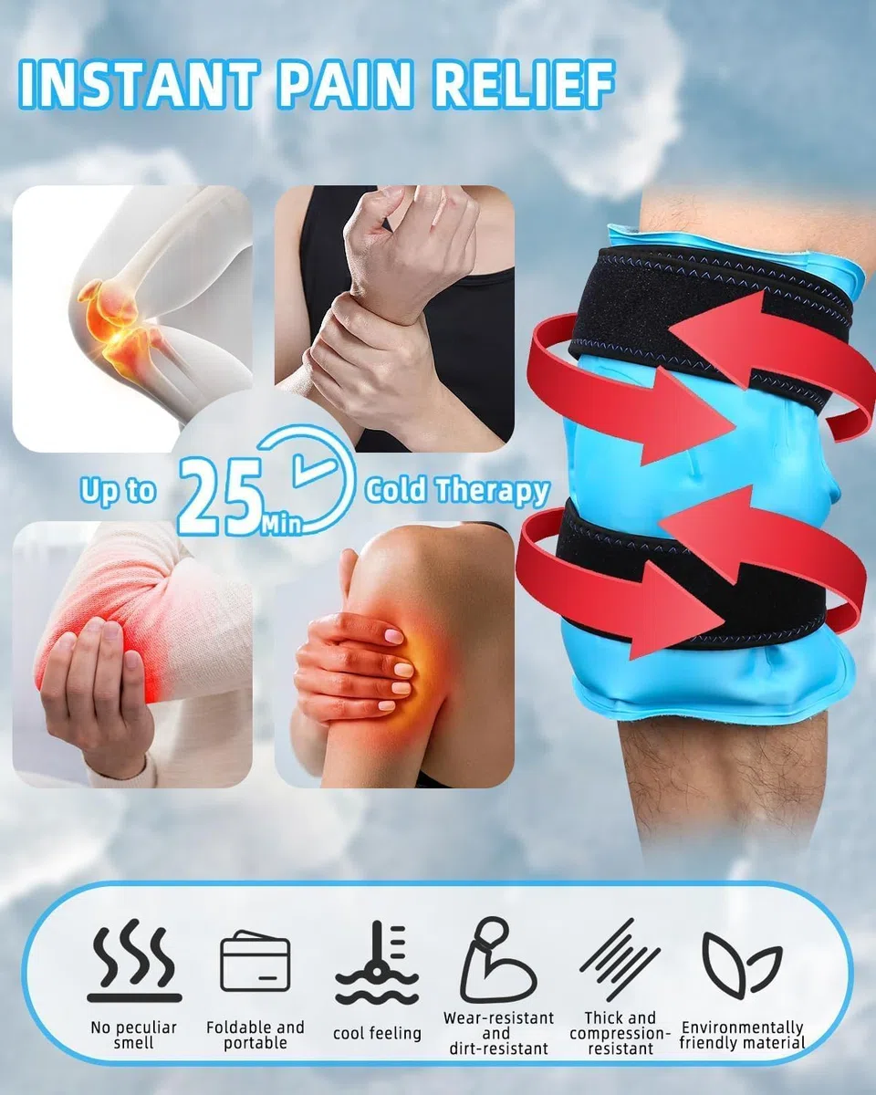 jutyum fascia di ghiaccio riutilizzabile impacchi caldi o ghiacciati riutilizzabili Ice Pack per il sollievo dal dolore per lesioni alle gambe,dolore muscolare, gonfiore, interventi di del ginocchio