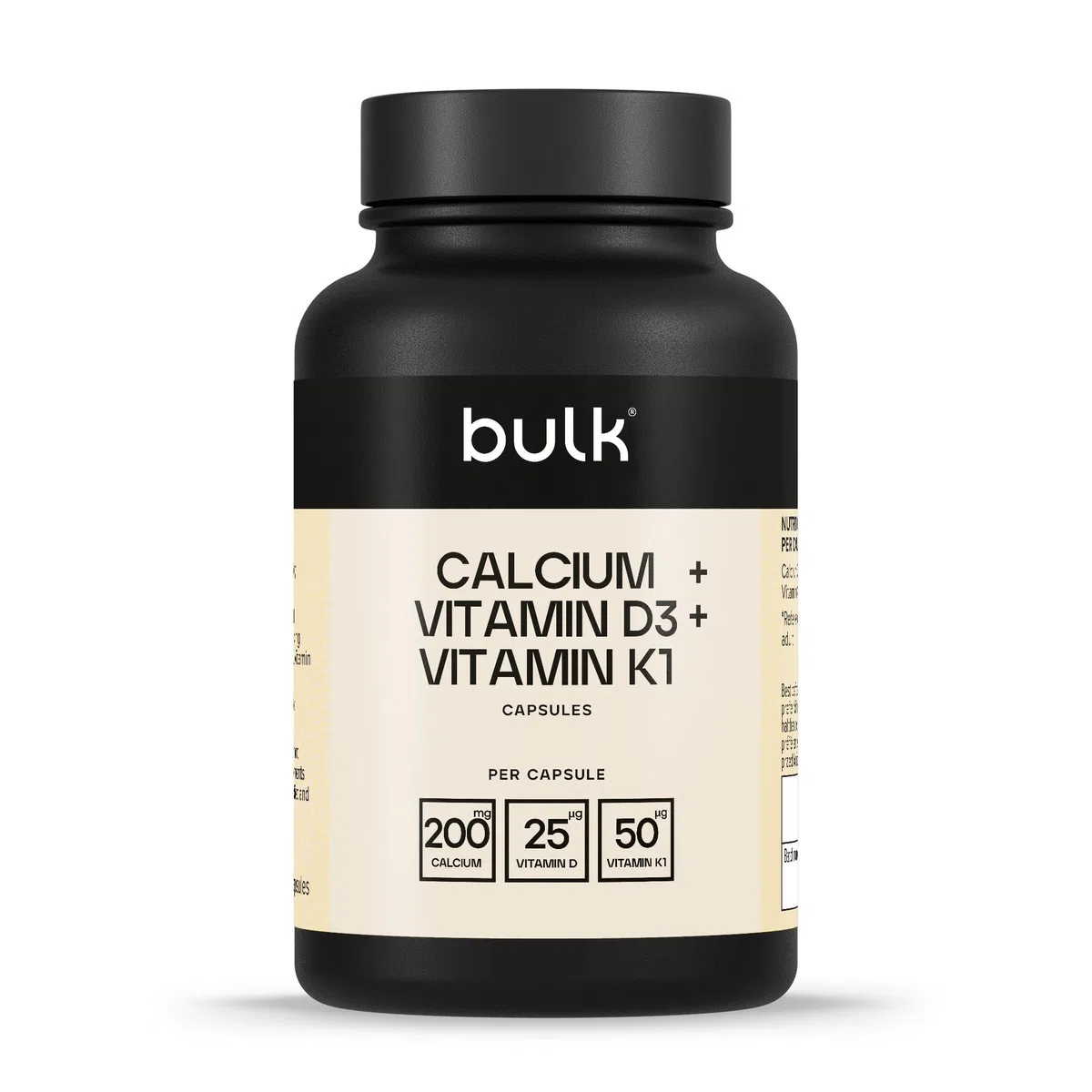 Bulk Calcium, Vitamin D3 and Vitamin K1 Capsules, 1000 mg, Pack of 270, Packaging May Vary