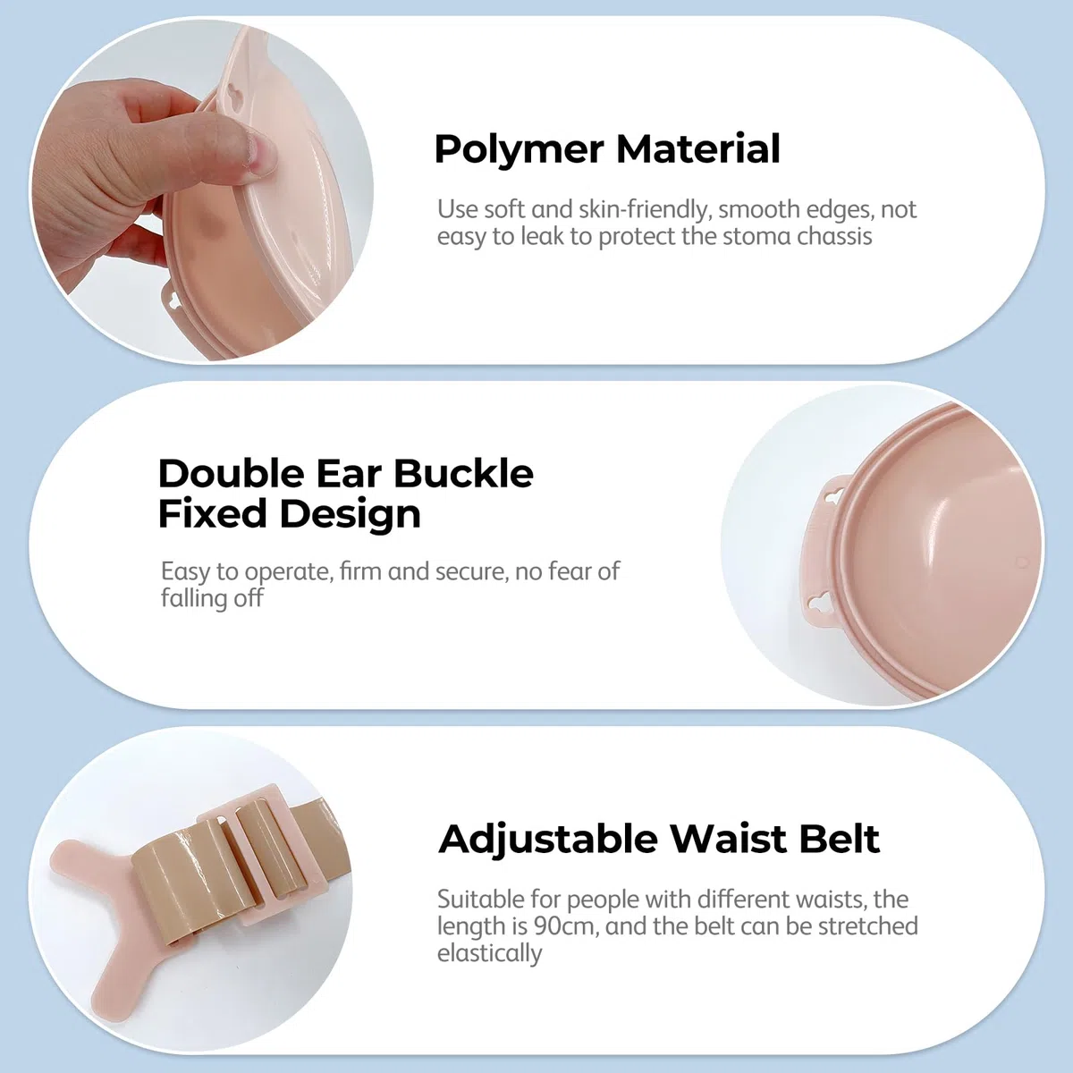 Copertura da Bagno per Stomia, Protezione per Piaghe Doccia in Silicone Regolabile Impermeabile Forniture per Stomia Colore Pelle