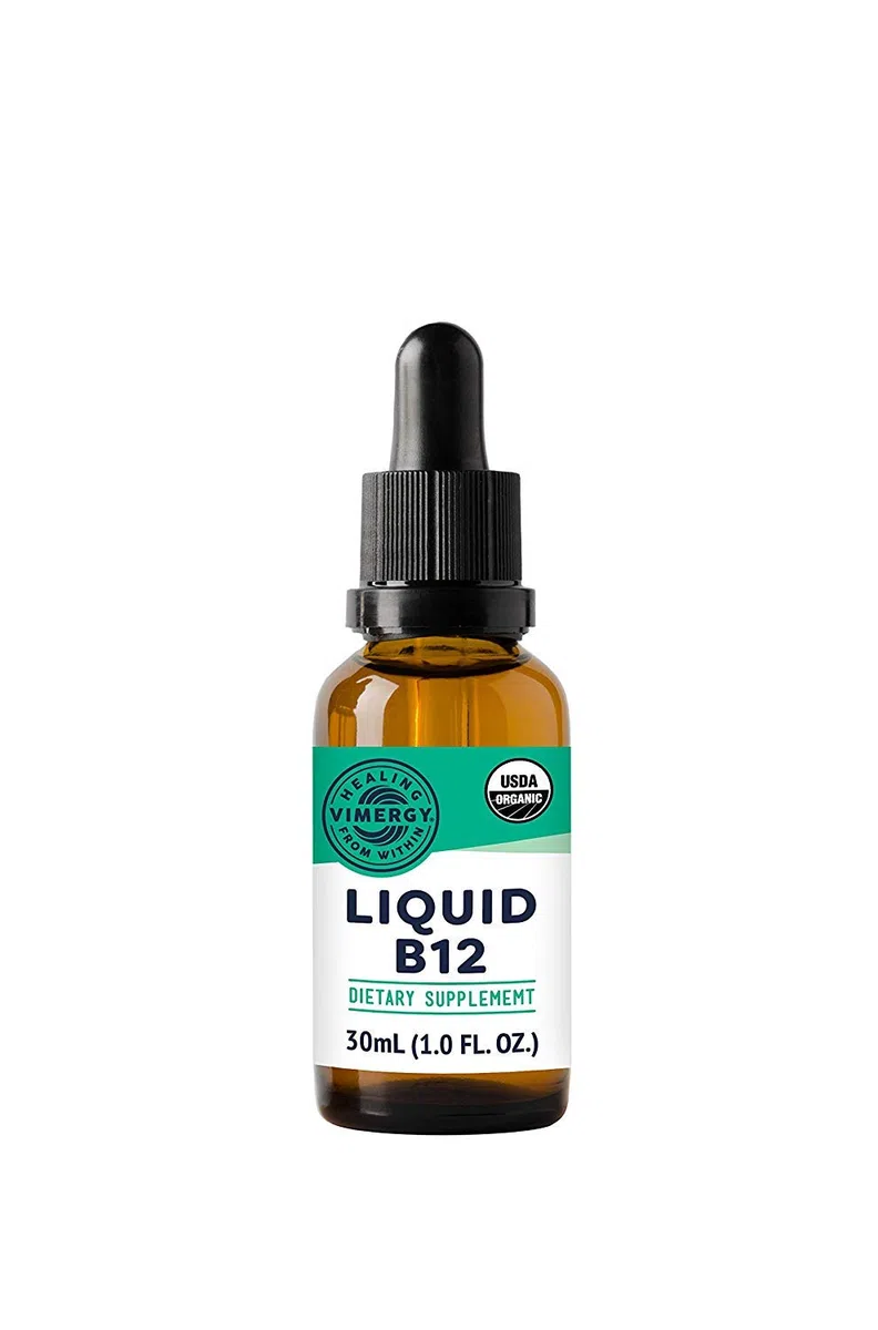 Vimergy Vitamina B12 Liquida – Vitamina B12 Vegan Formato Prova 30 ml – Sistema Nervoso ed Energia Cerebrale – Aroma Dolce – Senza Zuccheri Raffinati – Senza Glutine Senza OGM Keto/Paleo-Friendly