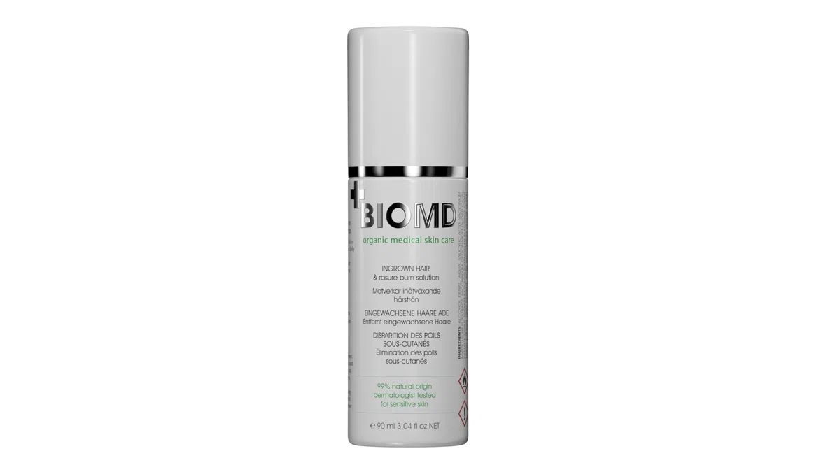 2x BioMD contro i peli incarniti, con BHA e AHA, bruciature da rasoio, rasatura, ceretta, previene i peli incarniti, bruciature da rasoio, rasatura, ceretta, vegano - 90 ml