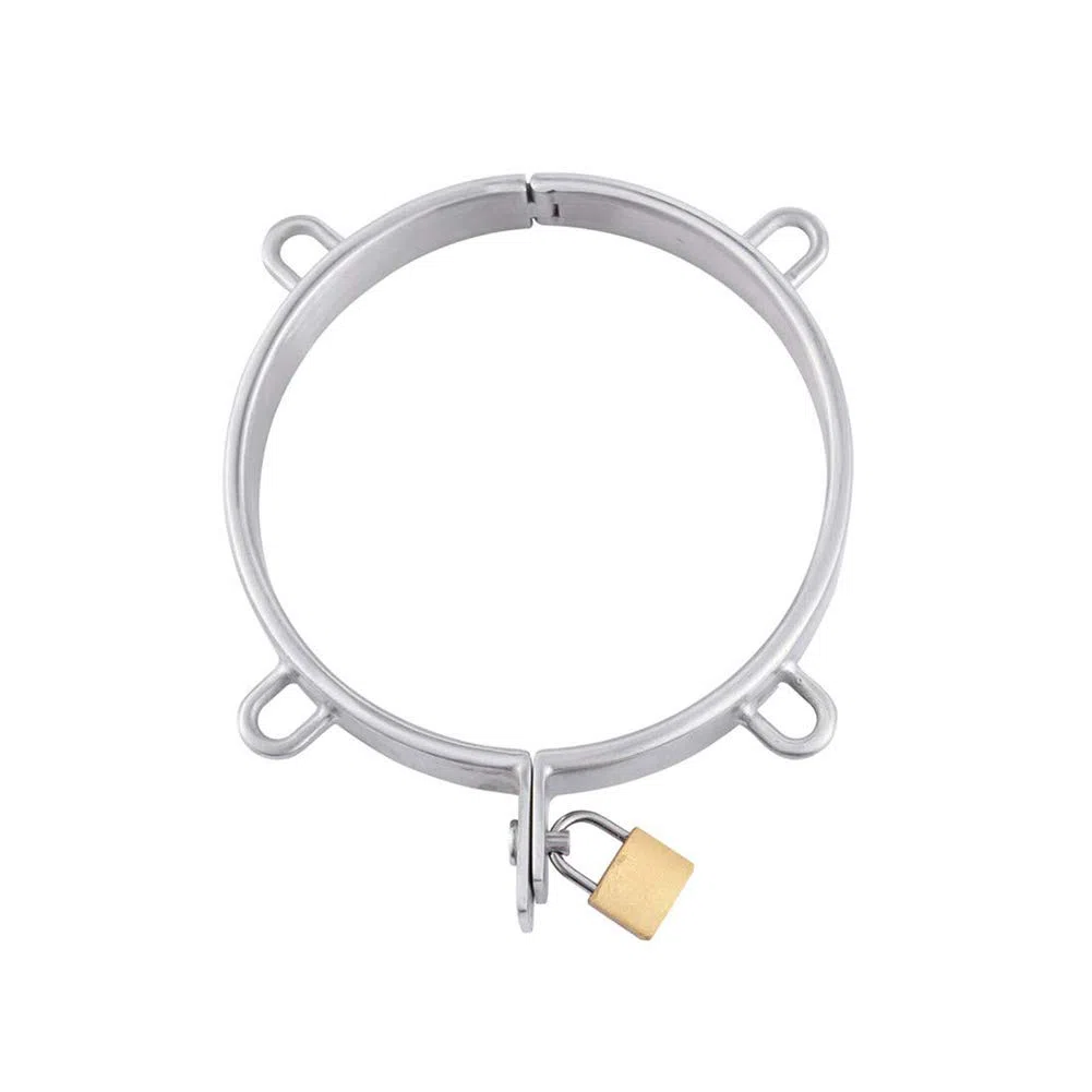 Roluck in metallo collare girocollo collana Manette per Bondage BDSM Sex Toys Sex Toy giochi per donne (Ø 13.2 cm)