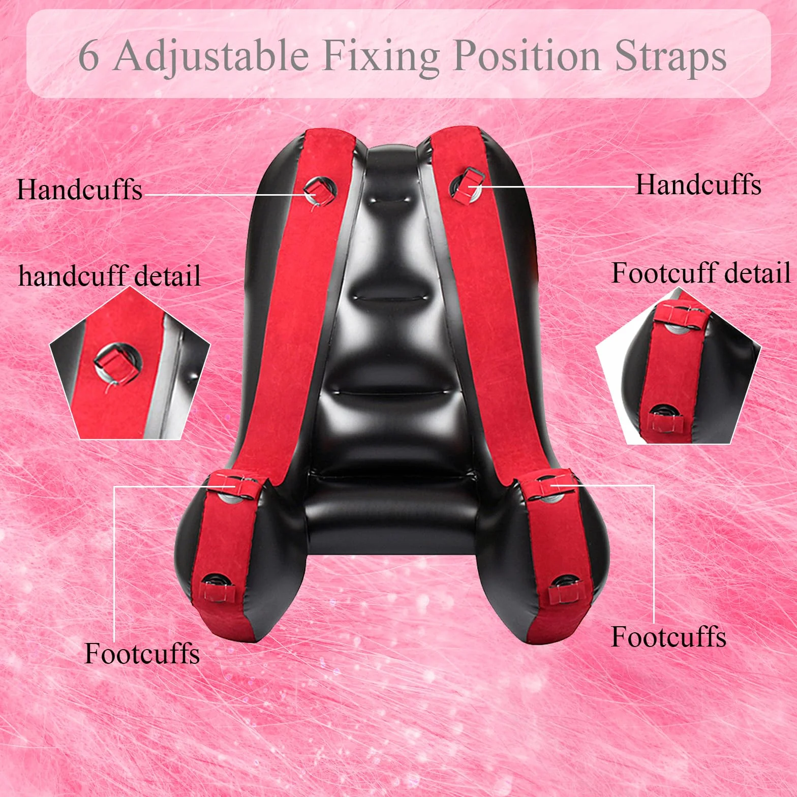 Cuscino gonfiabile per coppie, ergonomico, per stimolazione del punto G, posizione Aid, cuscino sessuale multifunzionale, per momenti intimi