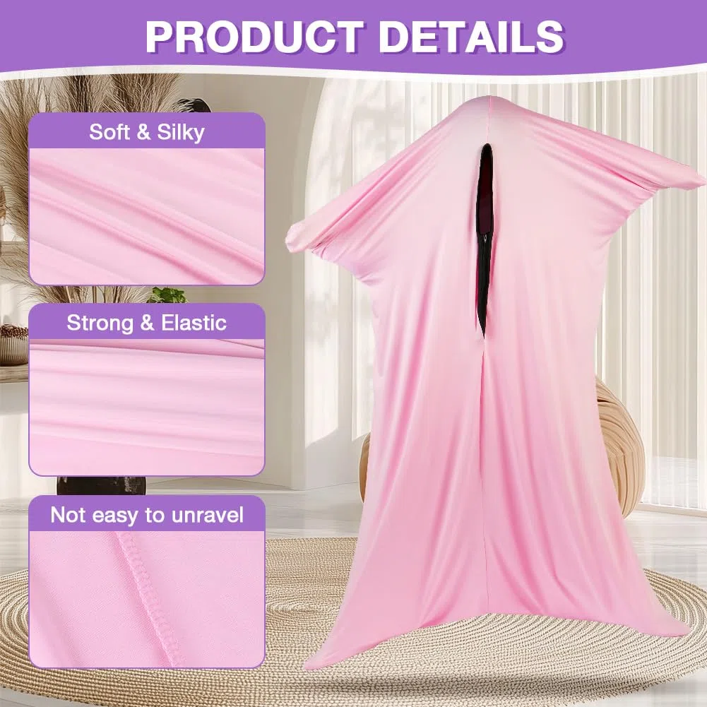 Calzino per Tutto Il Corpo, 116x69cm Full-Body Wrap Elastic Body Sox, Calze Elastiche Sensoriali per Alleviare Lo Stress per I Bambini con Autismo e Ansia, Rosa, M