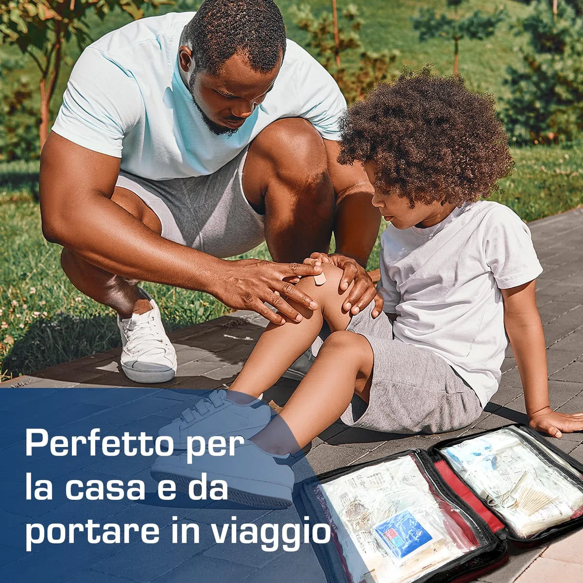 Active Era Kit di primo soccorso Premium 180 pezzi, con lavaggio oculare, 2 impacchi freddi (ghiaccio) e coperta di emergenza per auto, casa, ufficio, camper, lavoro e viaggi