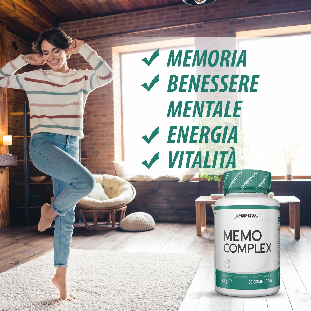 Integratore nootropico per la memoria. Con rodiola, citicolina e bacopa. Utile per memoria, buon umore, rilassamento e benessere mentale. Nootropico per memoria, concentrazione e funzioni cognitive.