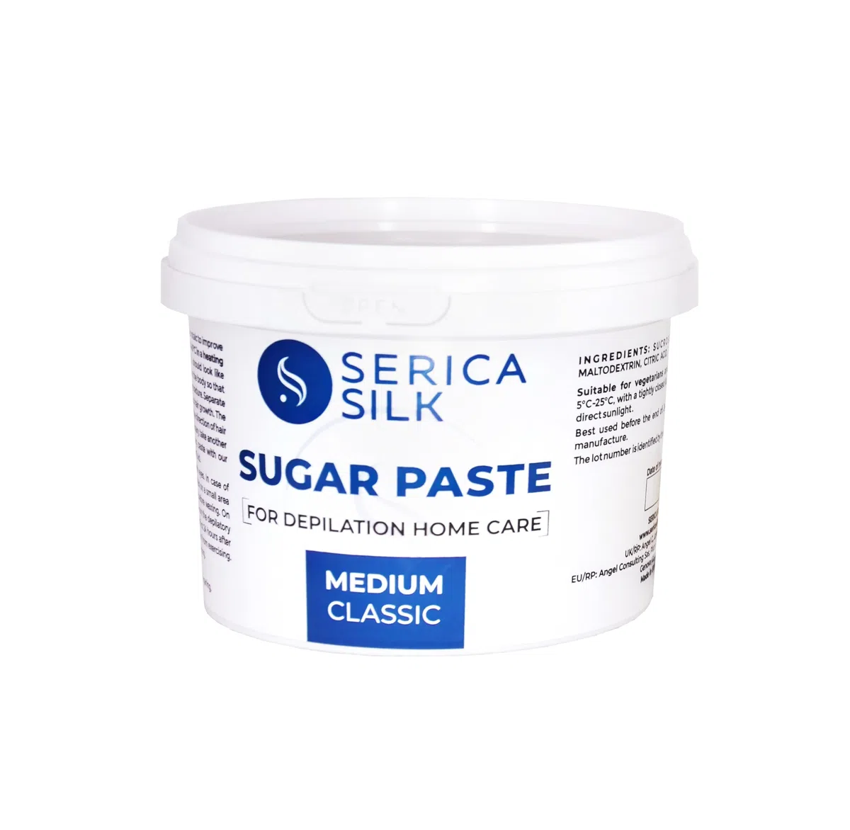 Sugaring Pasta Depilazione Cera 500 g – Densità media, cera di zucchero per corpo, brasiliano/bikini e gambe, per principianti e professionisti, salone e casa, senza riscaldamento, vegano e