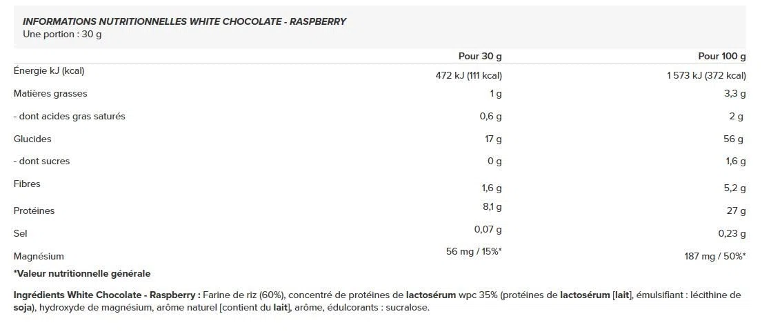 Allnutrition Protein Rice Porridge White Chocolate Raspberry 400G