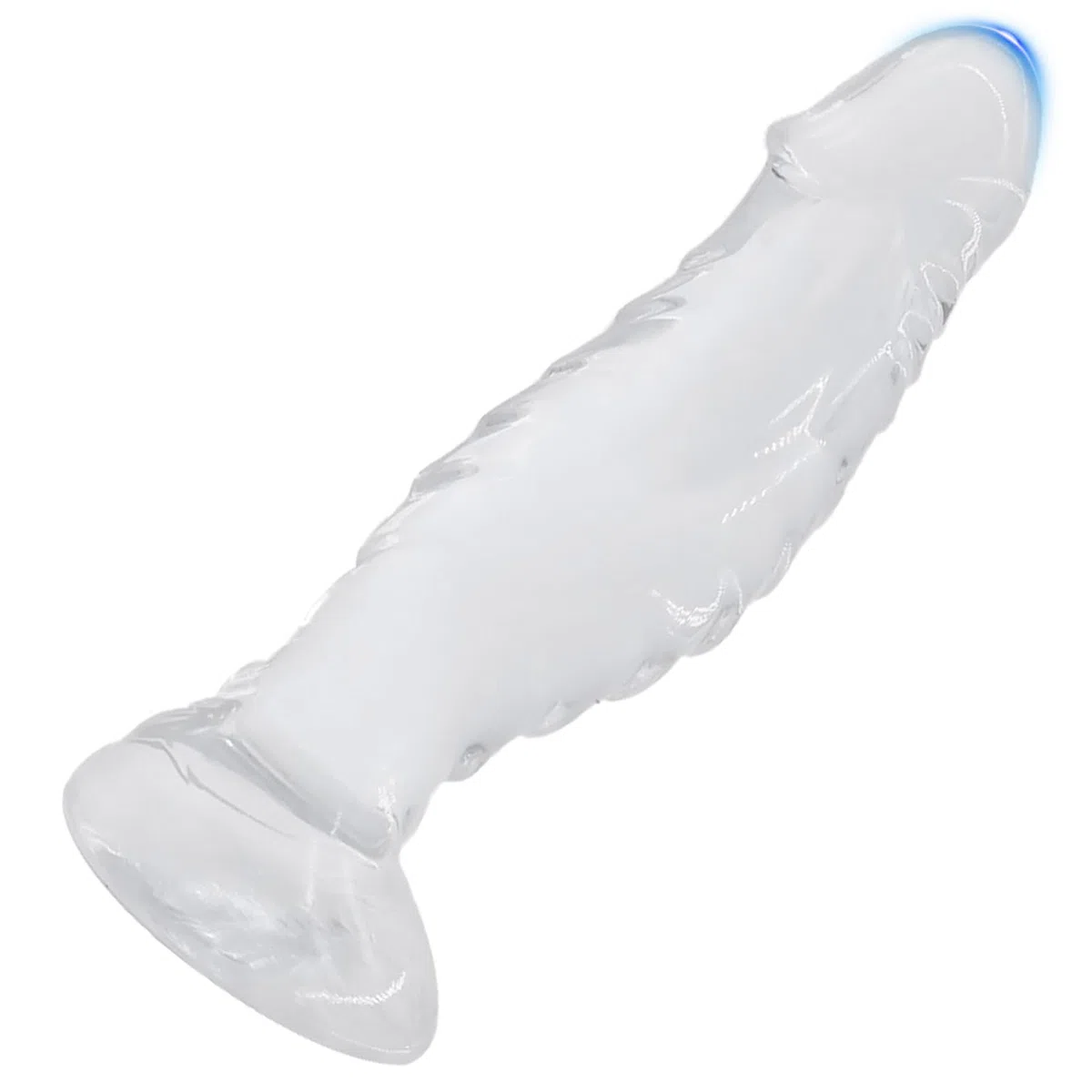BDSMAGE 22.5CM Dildo anale in silicone trasparente con ventosa potente, dildo anale mostruoso, plug anale, masturbatore perfetto estremamente duro, giocattolo sessuale flirt dong per coppie (L)