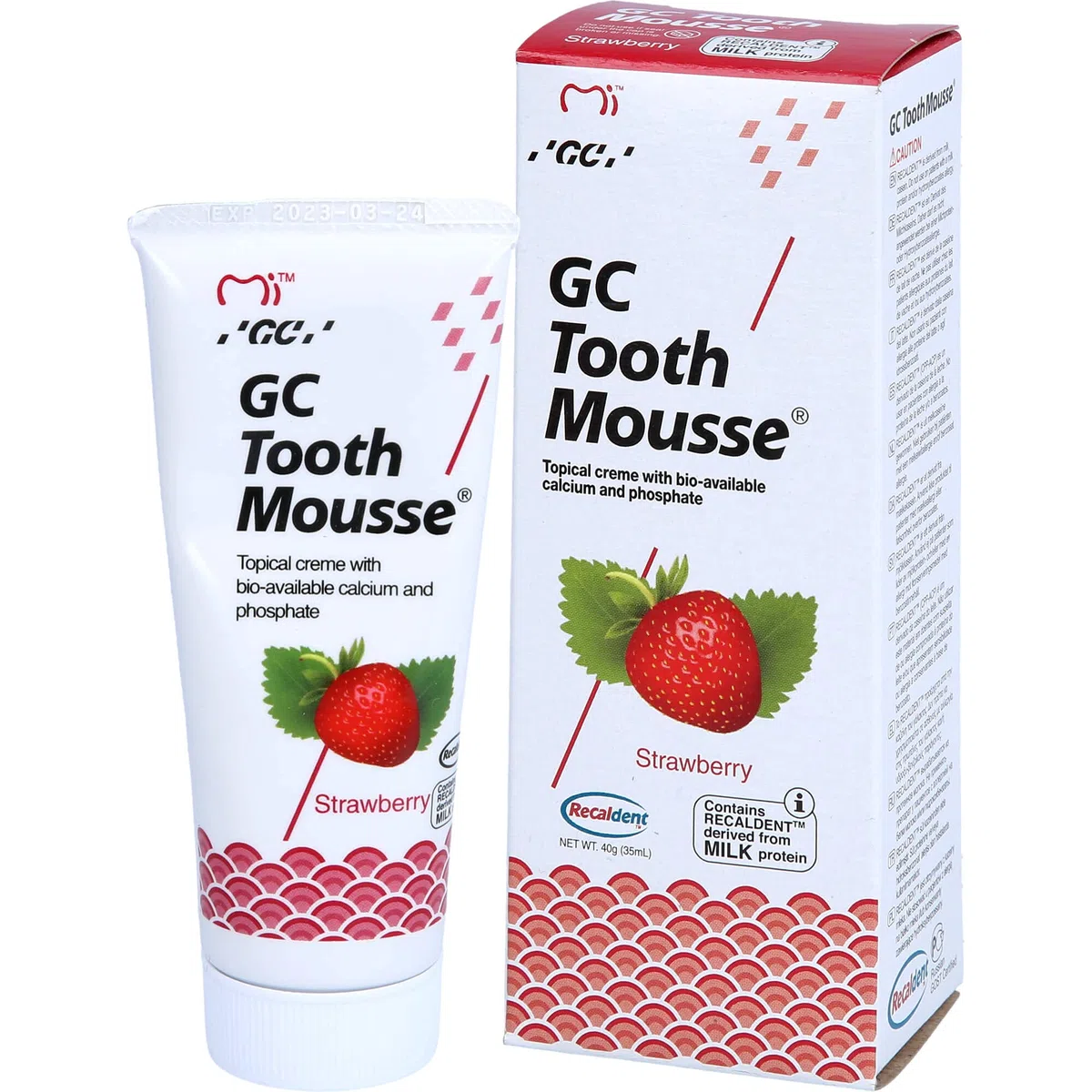 GC Tooth mousse crema alla fragola, 40 g di dentifricio