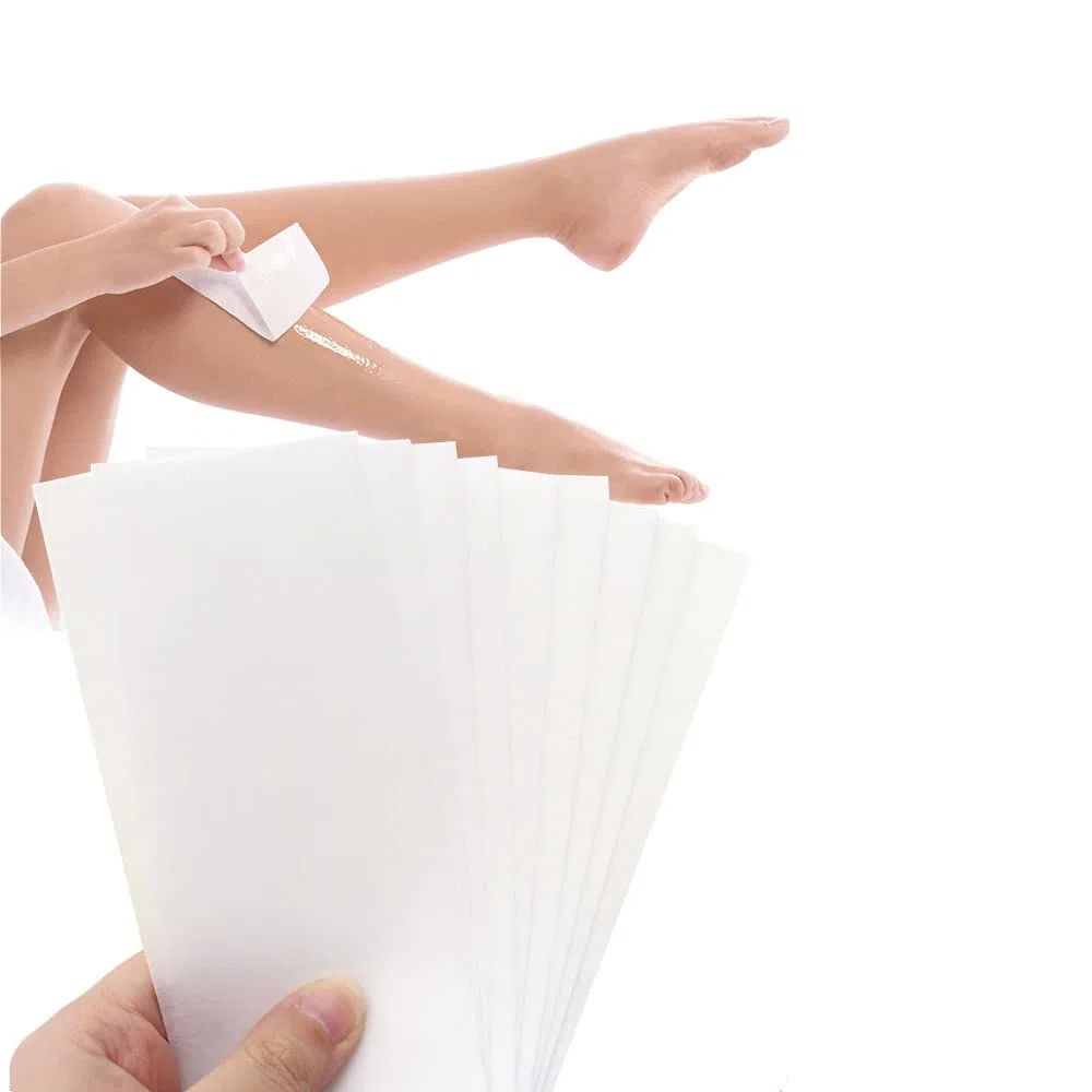 HotKrump 1000 strisce in tessuto non tessuto per cera calda e pasta di zucchero, strisce di cera, per ogni tipo di depilazione su gambe, petto, schiena, zona intima e viso (7 x 20 cm)