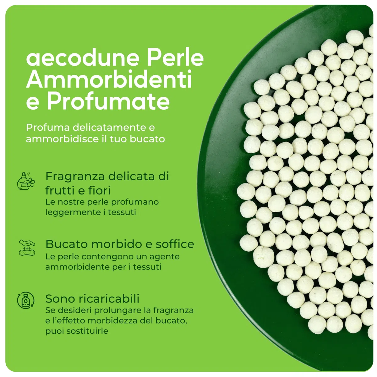 aecodune Palla Asciugatrice Innovativa, 2x Palla per Asciugatrice Riutilizzabile – Riduce il Tempo di Asciugatura - Ammorbidente per Biancheria e Profumo di Bucato - Ingredienti Naturali ed Economie