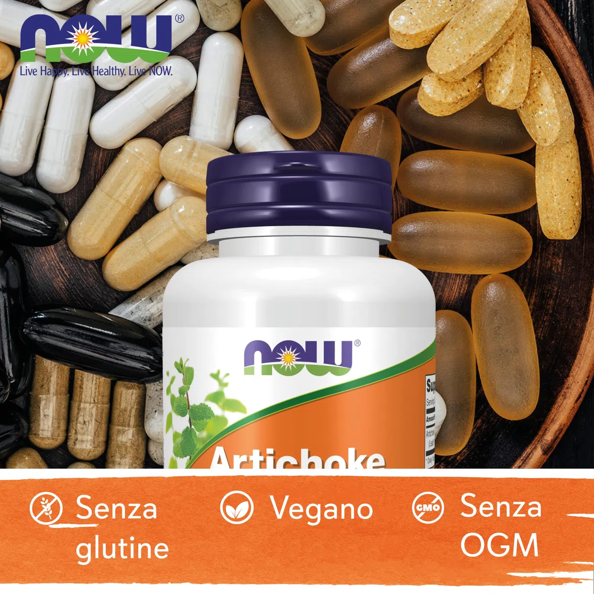 Now Foods, Artichoke Extract (Estratto di Carciofo), 450mg, Standardizzato in Cinarina, 90 Capsule vegane, Testato in Laboratorio, Senza Soia, Senza Glutine, Vegetariano, non OGM