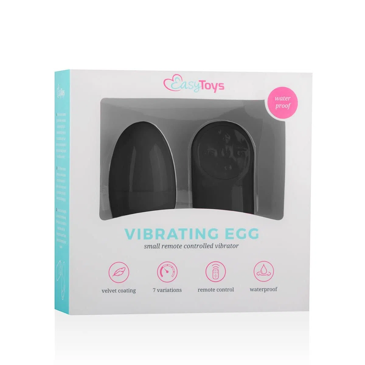 Easytoys Uovo Vibrante a Controllo Remoto, Nero - 124 g