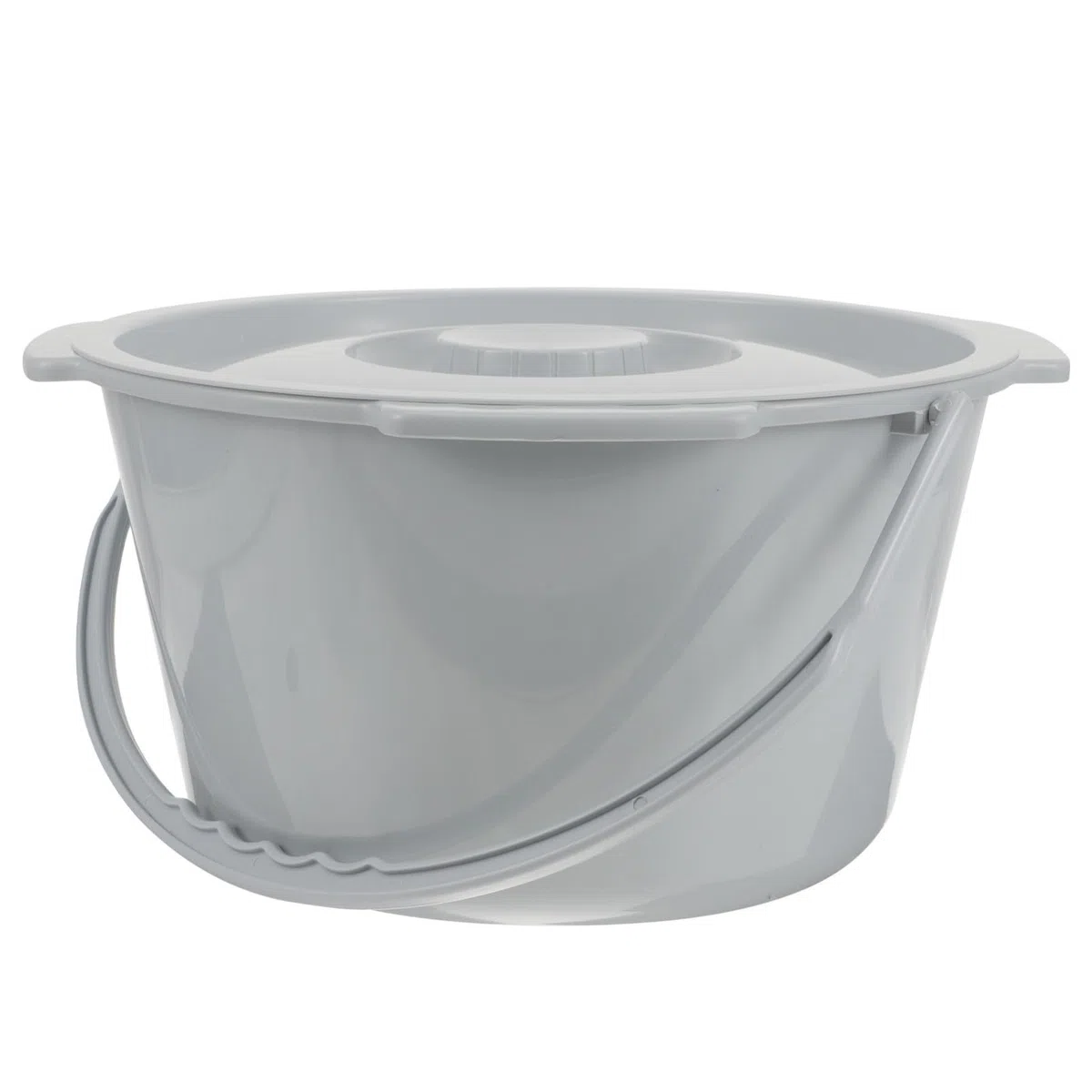 CLISPEED Secchio per Comoda Wc per Anziani in Plastica Leggera con Coperchio, Vasino Portatile con Base Piatta e Design Rotondo, per Uso Domestico e Ospedaliero