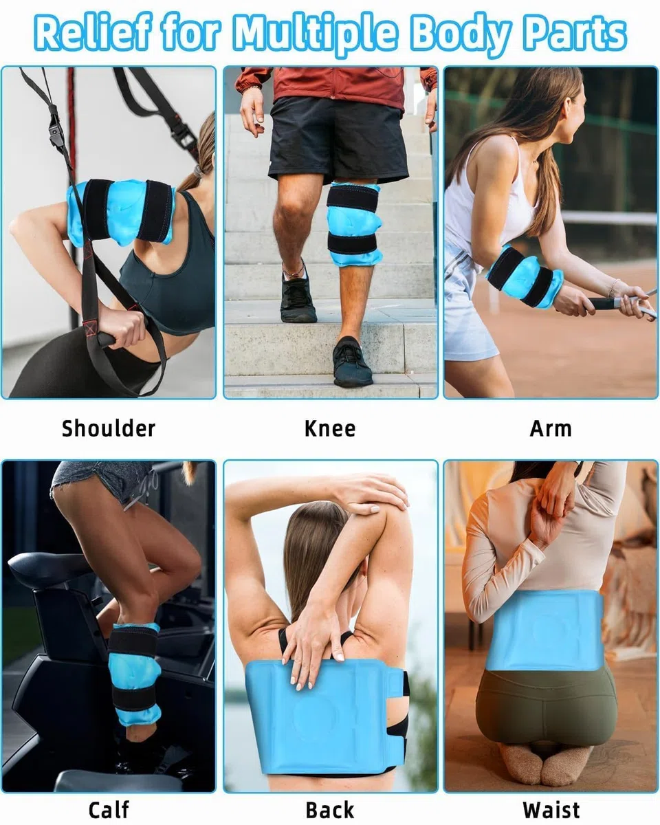 jutyum fascia di ghiaccio riutilizzabile impacchi caldi o ghiacciati riutilizzabili Ice Pack per il sollievo dal dolore per lesioni alle gambe,dolore muscolare, gonfiore, interventi di del ginocchio