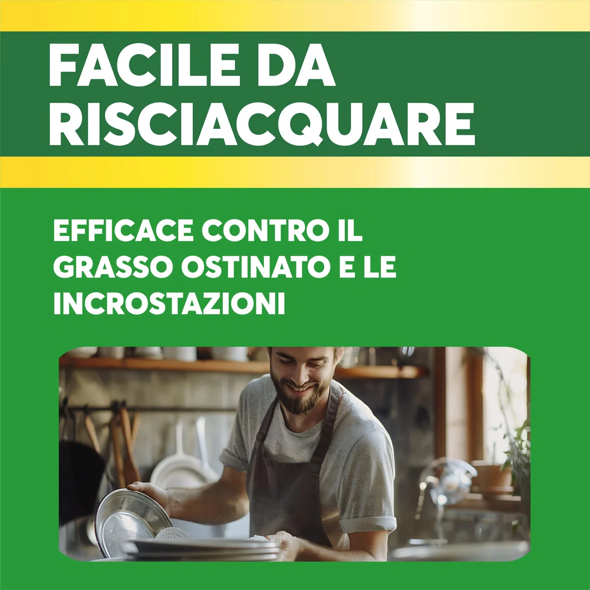 ONE - Pacco da 12 confezioni di 1 lt DETERSIVO LIQUIDO DETERGENTE PIATTI A MANO al profumo di limone - Neutralizza grasso e sporco - Pulizia a basso impatto ambientale