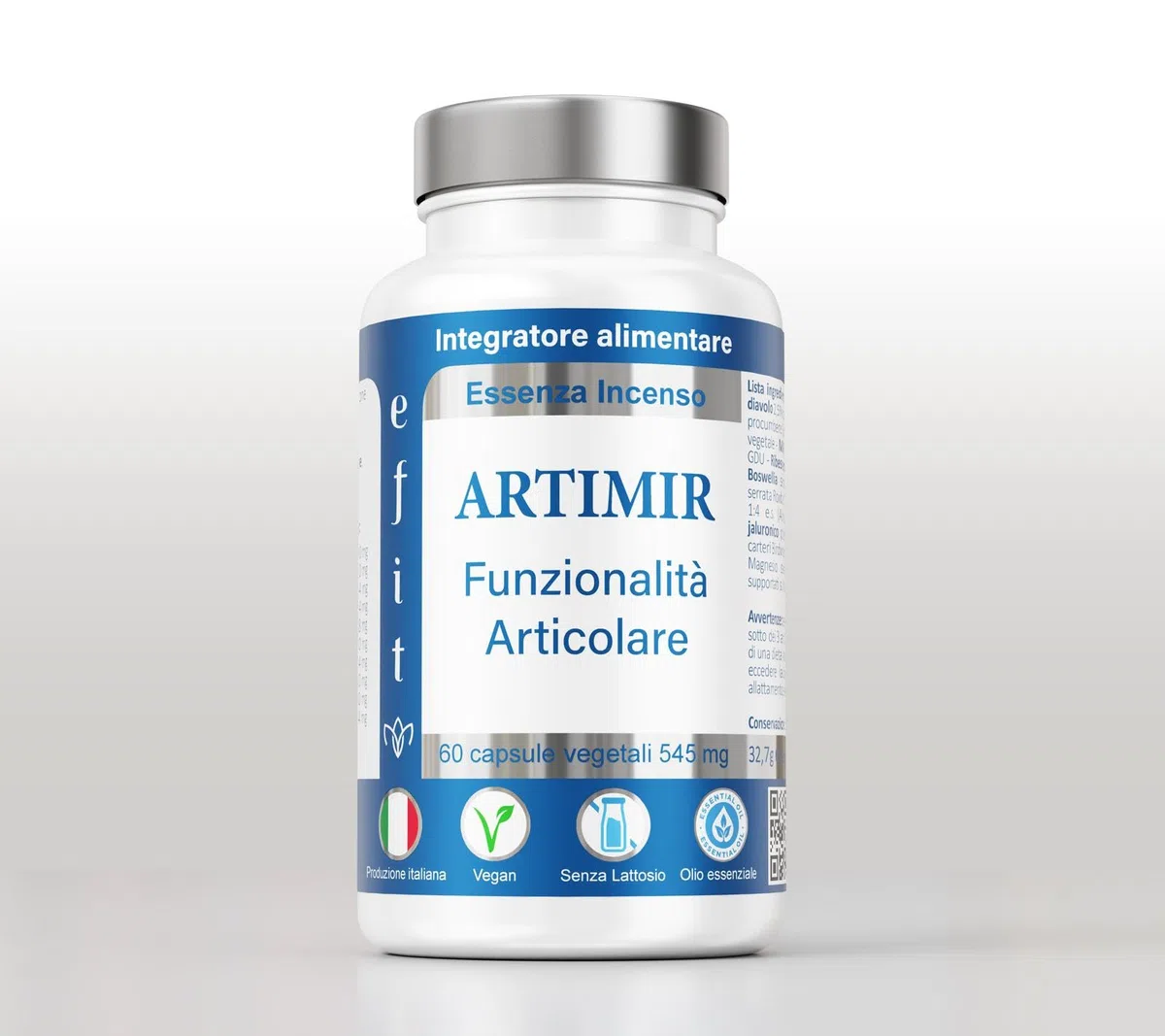 EFIT ARTIMIR Glucosamina MSM Acido Ialuronico - Integratore Articolazioni Alto Dosaggio con Boswellia Artiglio Diavolo Bromelina - Supporto Cartilagine Ossa Tendini - 60 Capsule Made in Italy