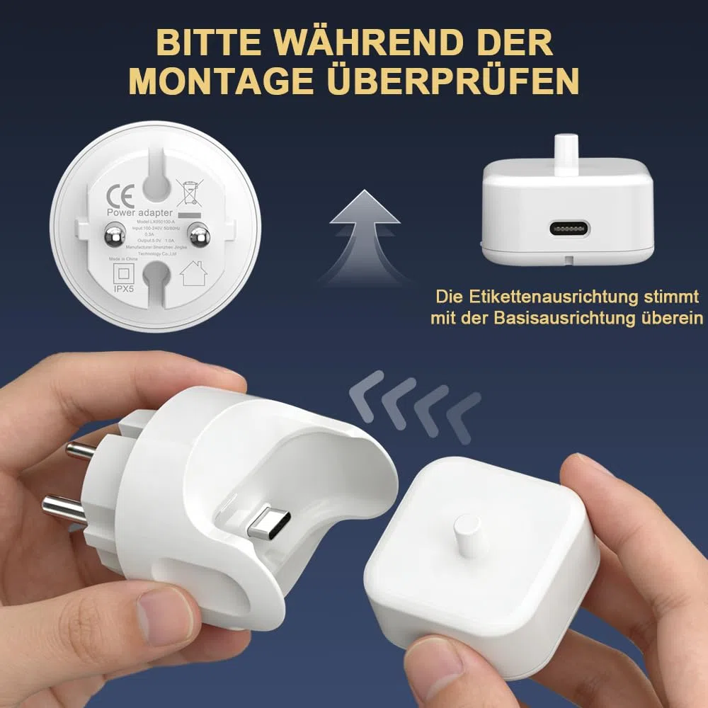 Stazione di ricarica 2 in 1, compatibile con spazzolino elettrico Philips Sonicare, caricatore da parete senza fili per 3100 4100 4500 5300 5500 6100 7100 USB C Charger Station