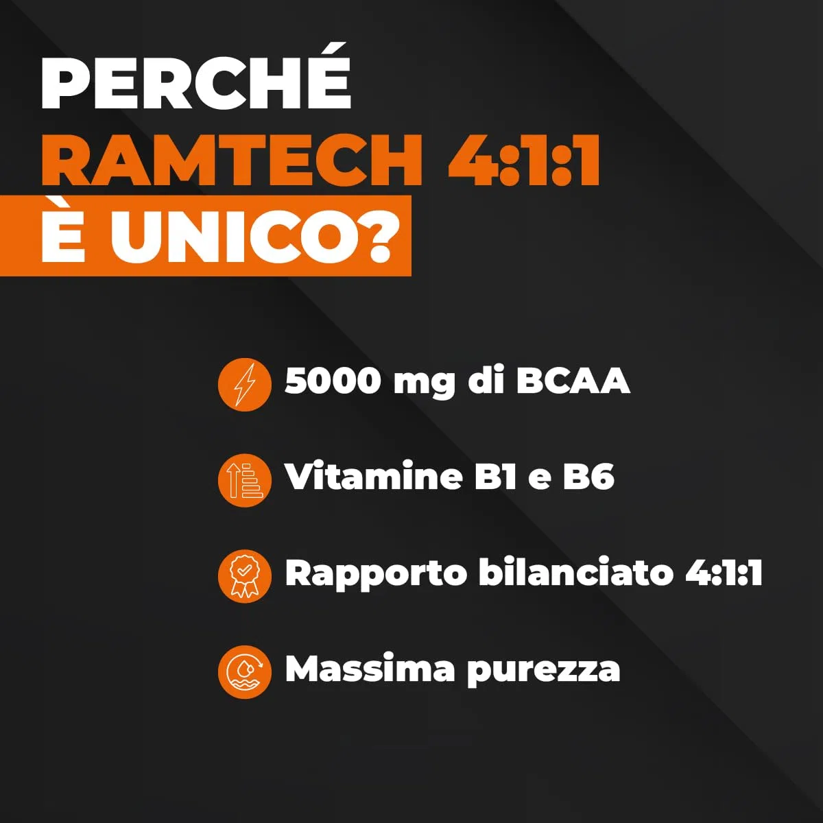 EthicSport Ramtech BCAA 4:1:1 – Aminoacidi ramificati con vitamine B1 e B6 – Supporto nutrizionale per sport intensi – 120 capsule – Doping free tested*