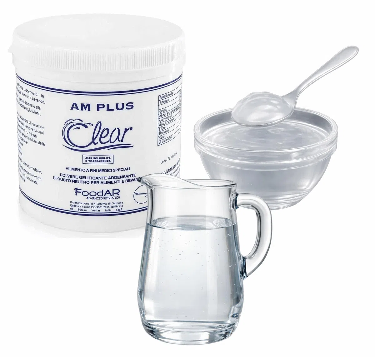 Dmf Dietetic Metabolic Food Polvere Gelificante Addensante per Acqua e Bevande AM Clear - 250 g