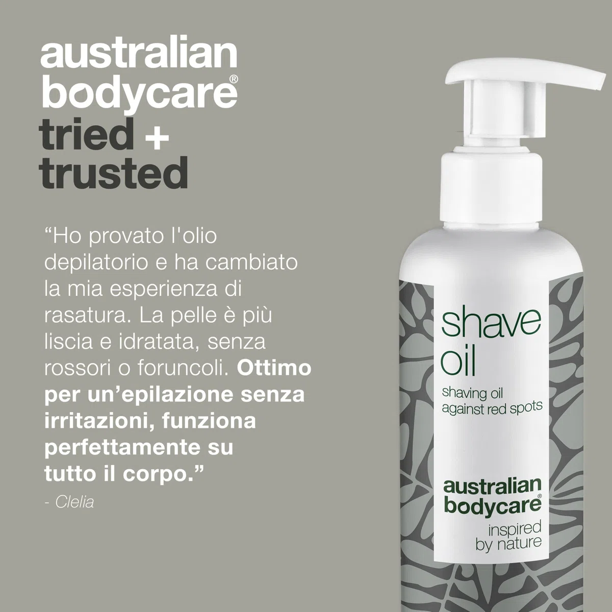Olio depilatorio per tutto il corpo (250 ml), previene irritazioni, arrossamenti e brufoletti, pelle liscia e morbida (etichetta in lingua italiana non garantita) - Australian Bodycare