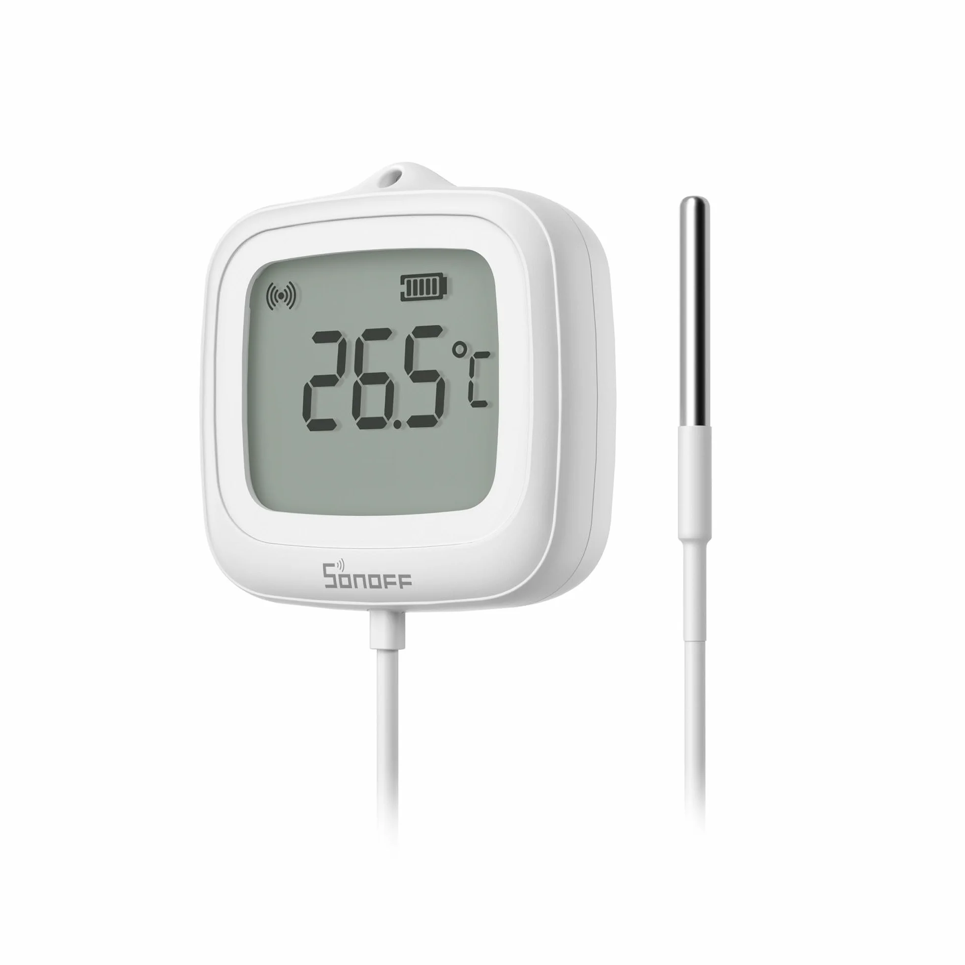 SONOFF SNZB-02LD Sensore di Temperatura Impermeabile Zigbee - Sonda in Acciaio Inossidabile 1,5 m, Display LCD, Intervallo -40~115°C, Monitoraggio APP, Supporto Magnetico, Compatibile con Hub Zigbee