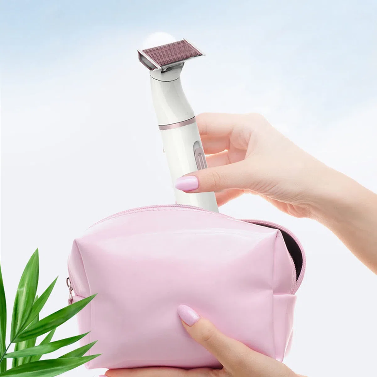 Rasoio Elettrico da Donna, Teste di Rasatura in Raso di Bellezza Depilatore Elettrico Staccabile Rasoio Elettrico da Donna per Gambe