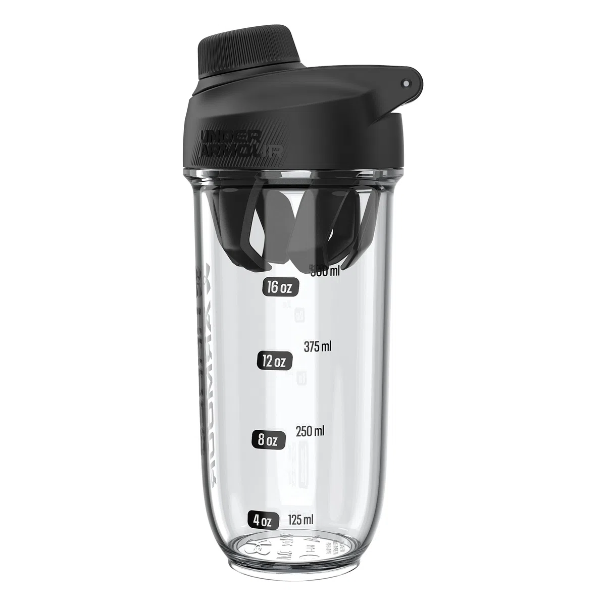 Under Armour UA - Bottiglia Shaker Clarity da 710 ml, colore: Trasparente/Nero OSFA