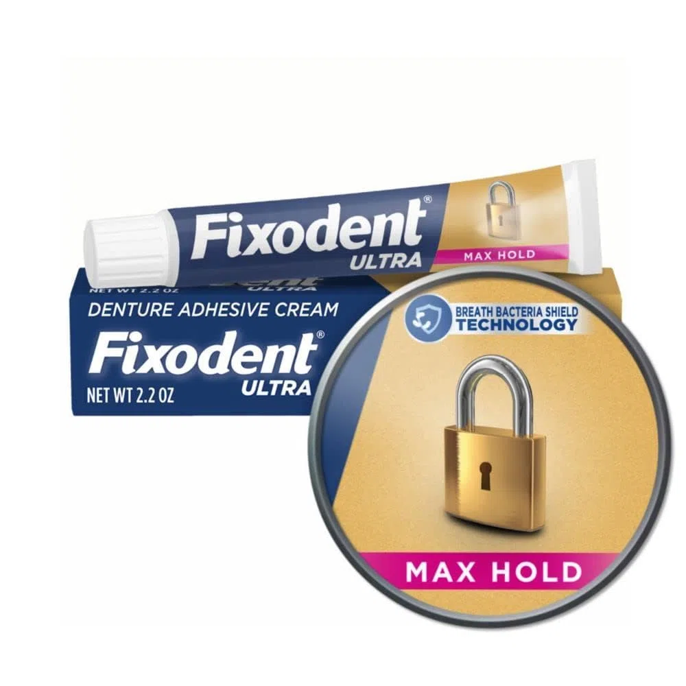 Fixodent Ultra Max Hold - Adesivo dentale, 62,4 g