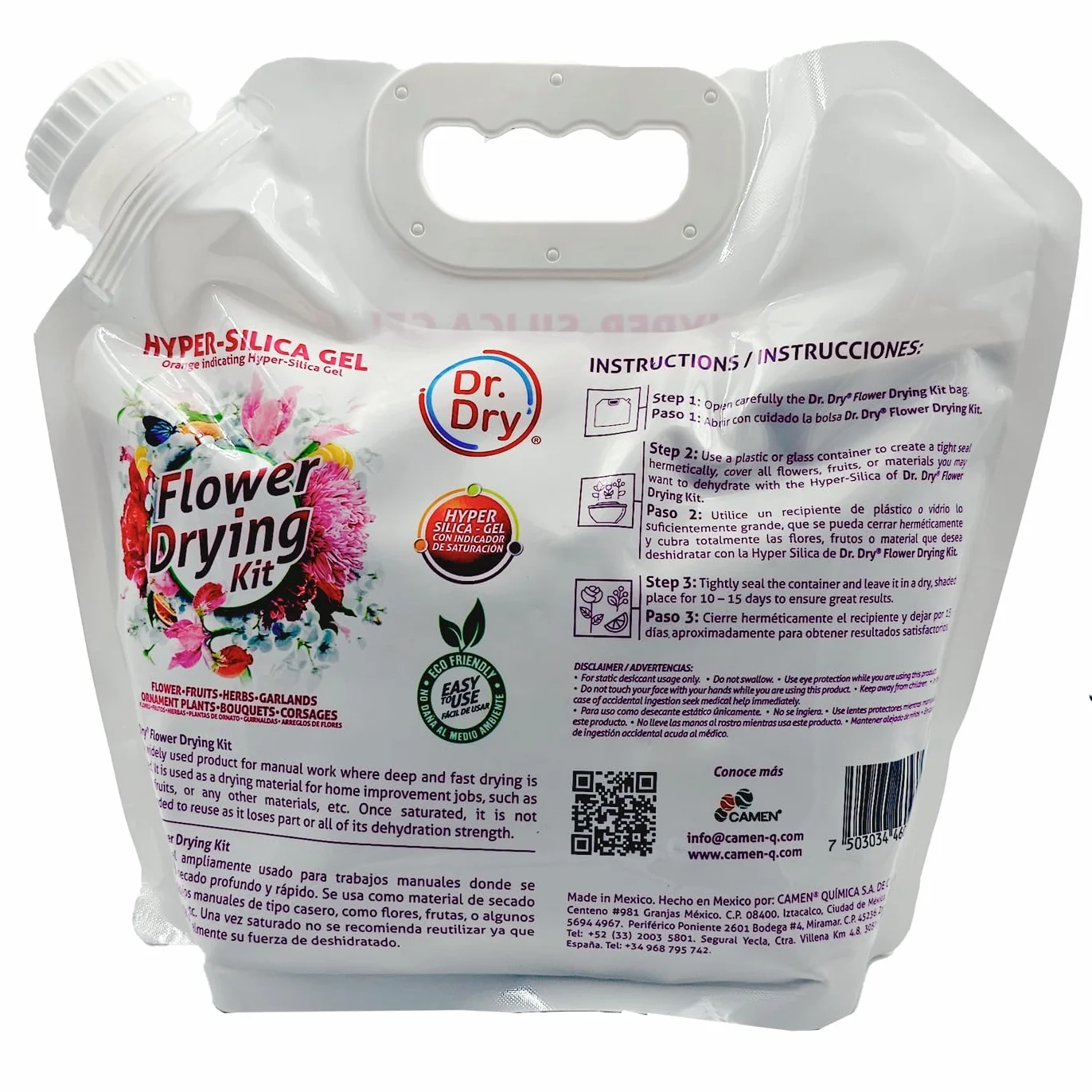 Dr. Dry - Gel di silice per essiccare fiori e frutti 5LBS (2,2 KG) - Riutilizzabbile - Sílica gel essicante - Non tossico - Cristalli di essiccante