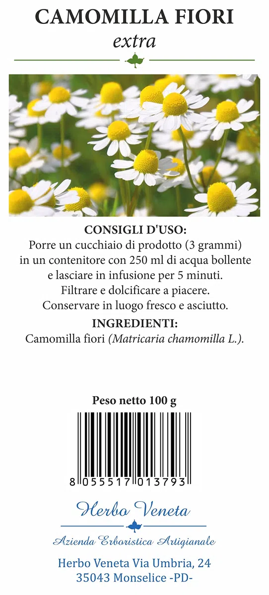 Herbo Veneta Camomilla Fiori - Confezione da 100 G