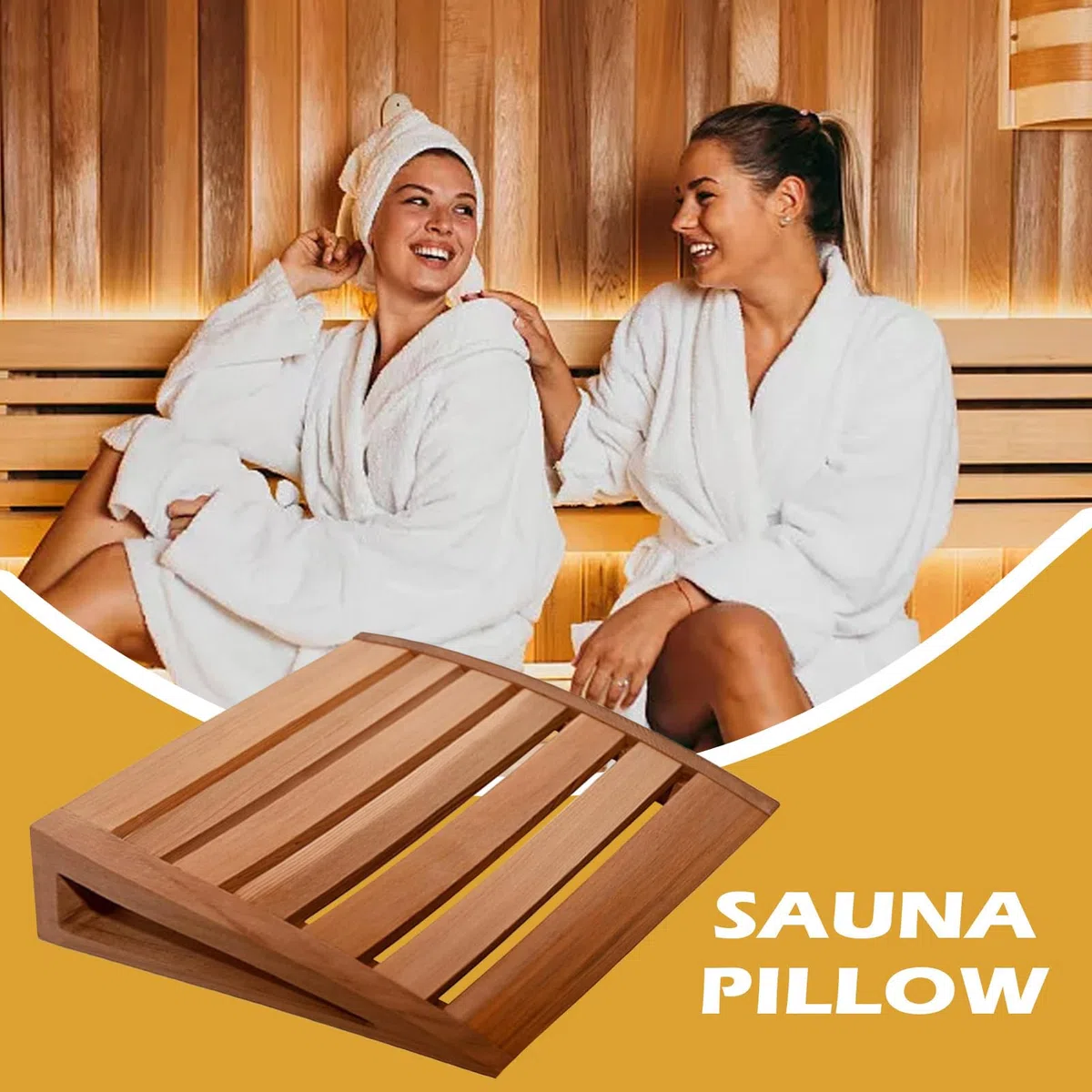 Cuscino per sauna, in legno naturale, antiscivolo, ergonomico, per riposare, rilassare e alleviare lo schienale, per donne, uomini, adulti, casa, spa, riposare, rilassare