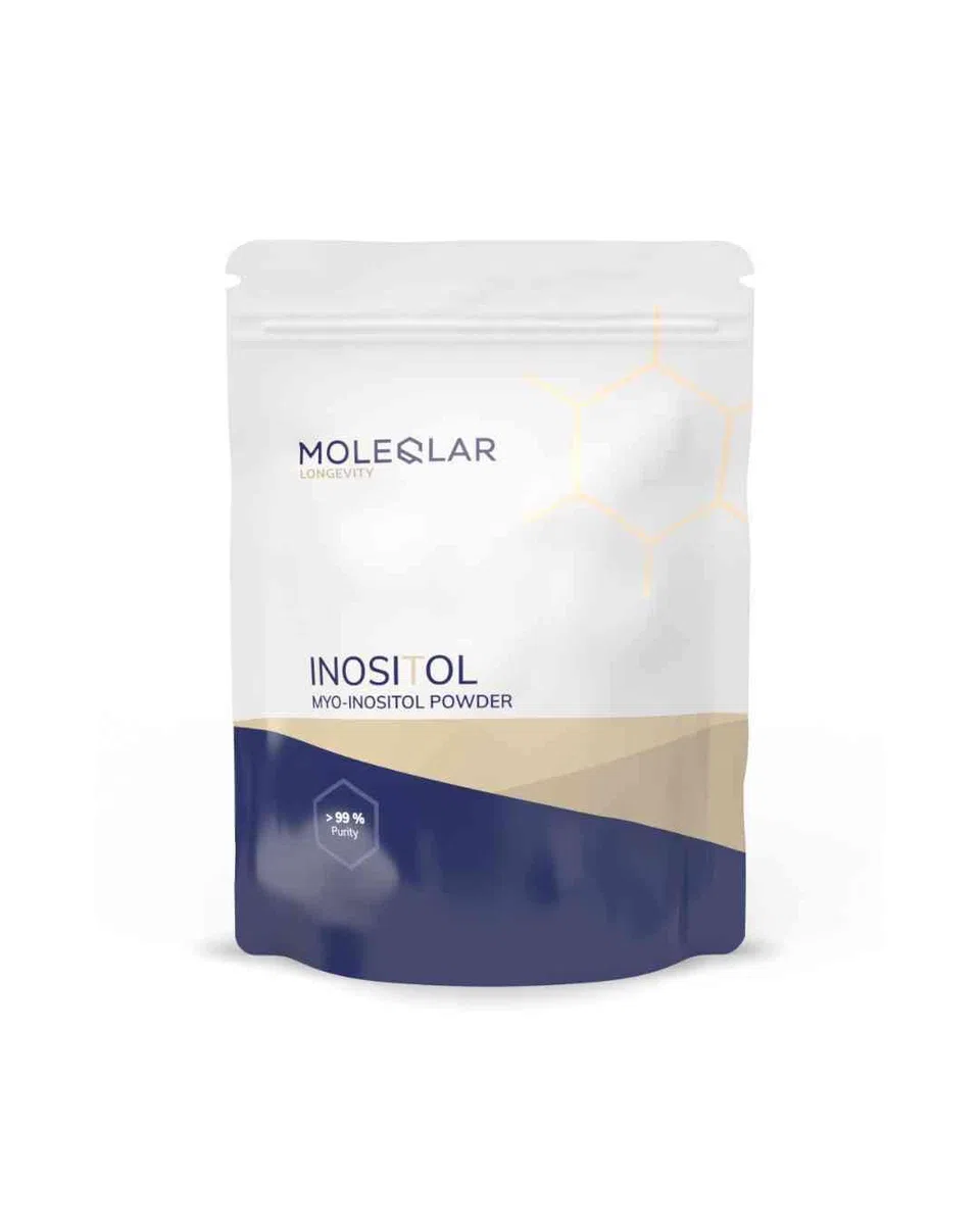 MoleQlar Myo-inositolo Polvere 300 grammi – Inositolo certificato e puro con contenuto di sostanza stabile – 5 grammi per porzione – Scorta per 60 giorni