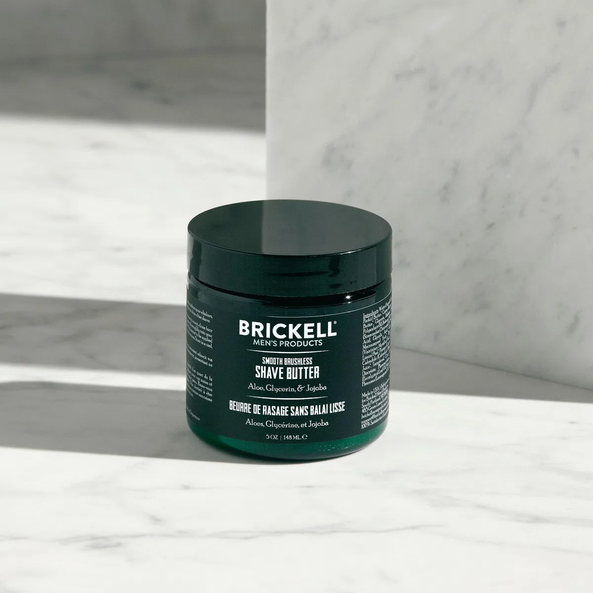 Brickell Men's Crema da barba liscia senza pennello per Uomo, Lozione da Barba Liscia Naturale e Biologica, 147ml, Naturale ed Organico, Non profumata