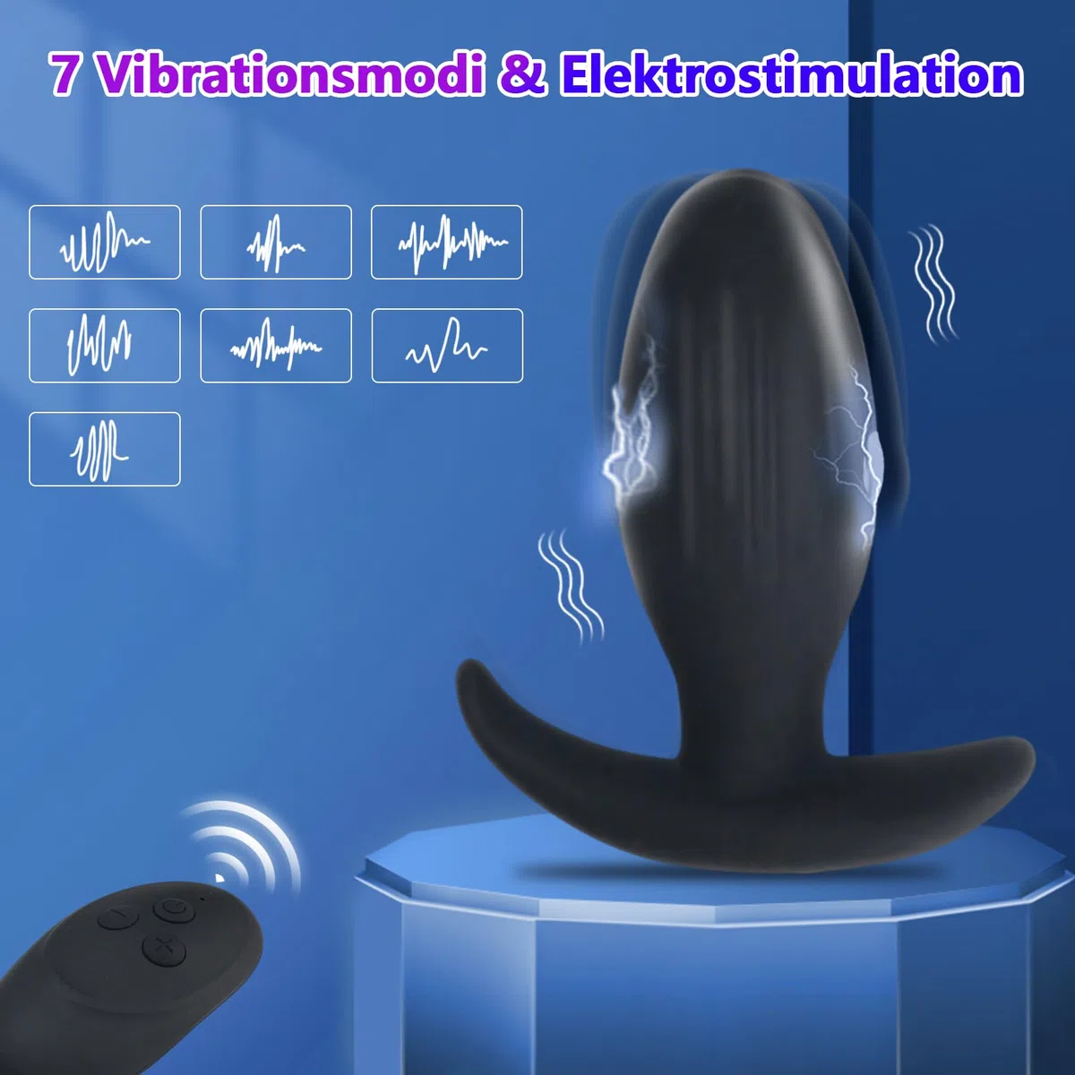 Vibratore Anale Elettrostimolatore Plug Anale Plug Anale-dilatatore Uomo Electro Sex Dildo Anal per Massaggio per il Massaggio della Prostata Vibratore con Stimolazione Elettrica con Telecomando
