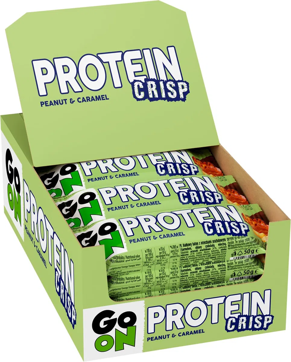 Go On Nutrition - Barretta Proteica In Lattina (24x50g) - Barrette proteiche - Proteine e carboidrati - Caramello alle arachidi