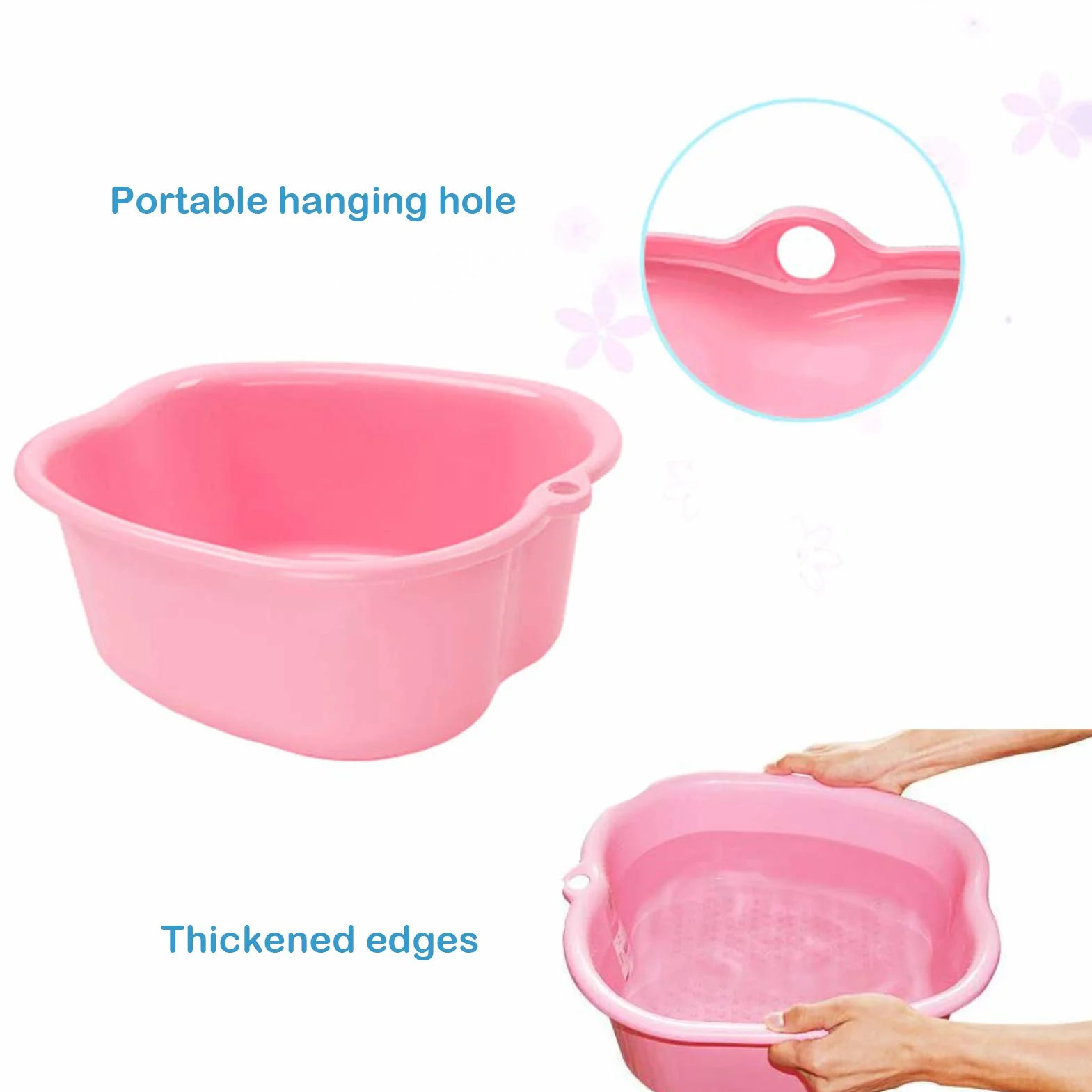 Grande vasca per Pediluvio Plastica Vaschetta Pedicure,per Pedicure Disintossicazione e Massaggio,perfetta per Immergere i Piedi,Può essere Messo a Bagno (Black)